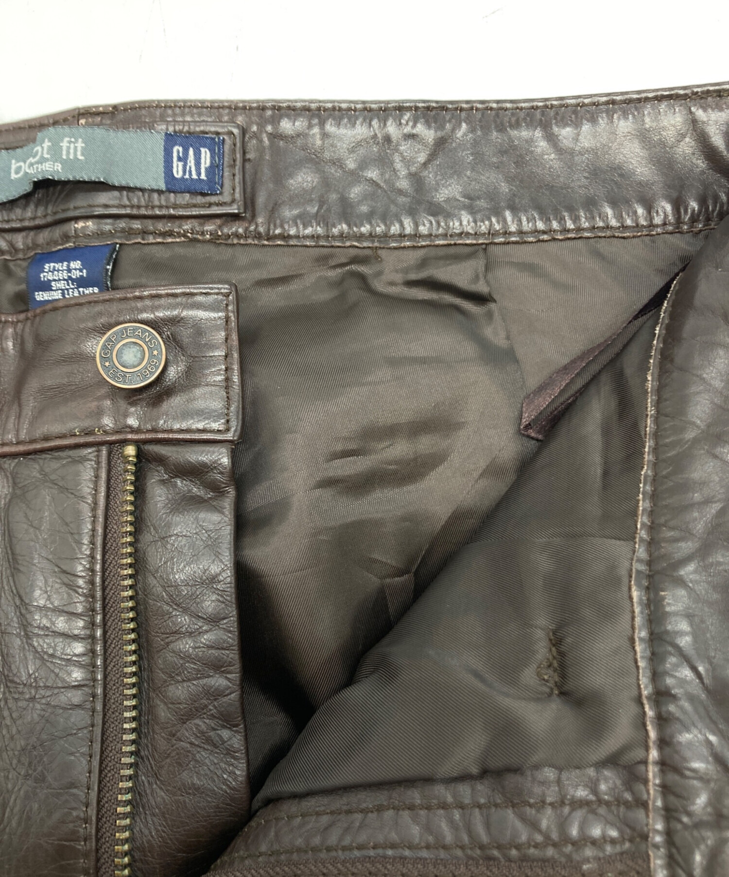中古・古着通販】GAP (ギャップ) ［古着］レザーパンツ ブラウン
