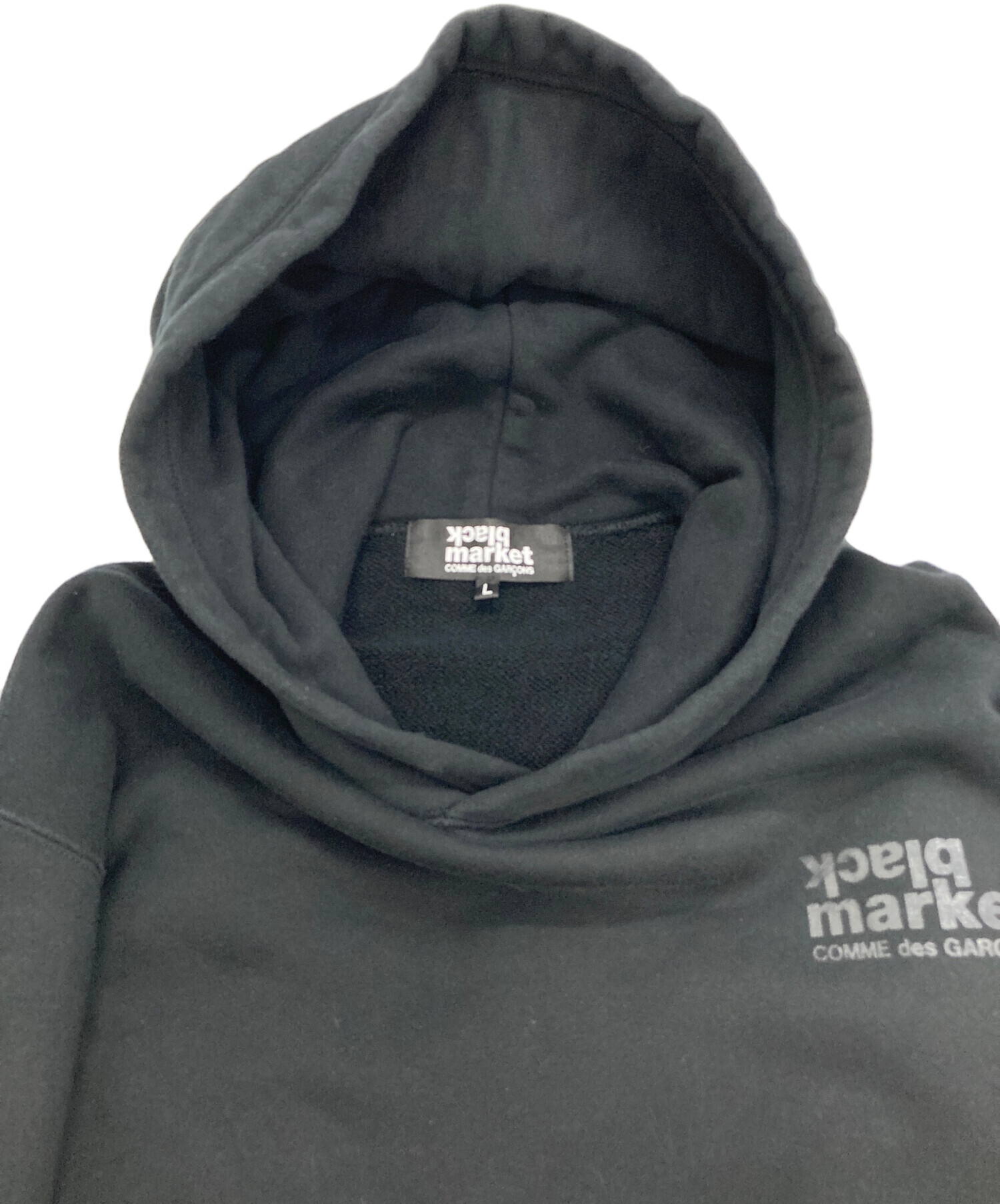 極美品◎コムデギャルソン ステューシーコラボ プルオーバーパーカー 黒 L STÜSSY / ステューシー x CDG / コムデギャルソン フーディー メンズ