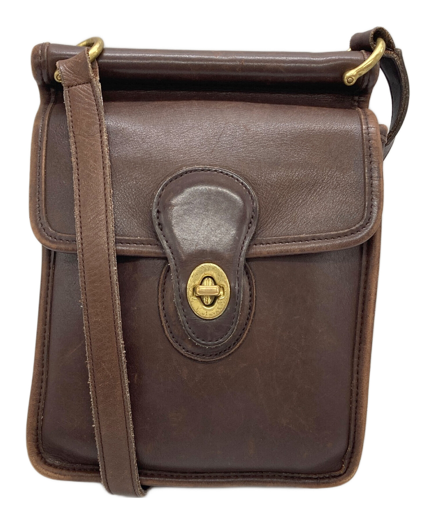 オールドコーチ　ブラウン　ターンロック　レザー　ショルダーバッグと COACH オールドコーチ ショルダーバッグ ターンロック ブラウン 6036