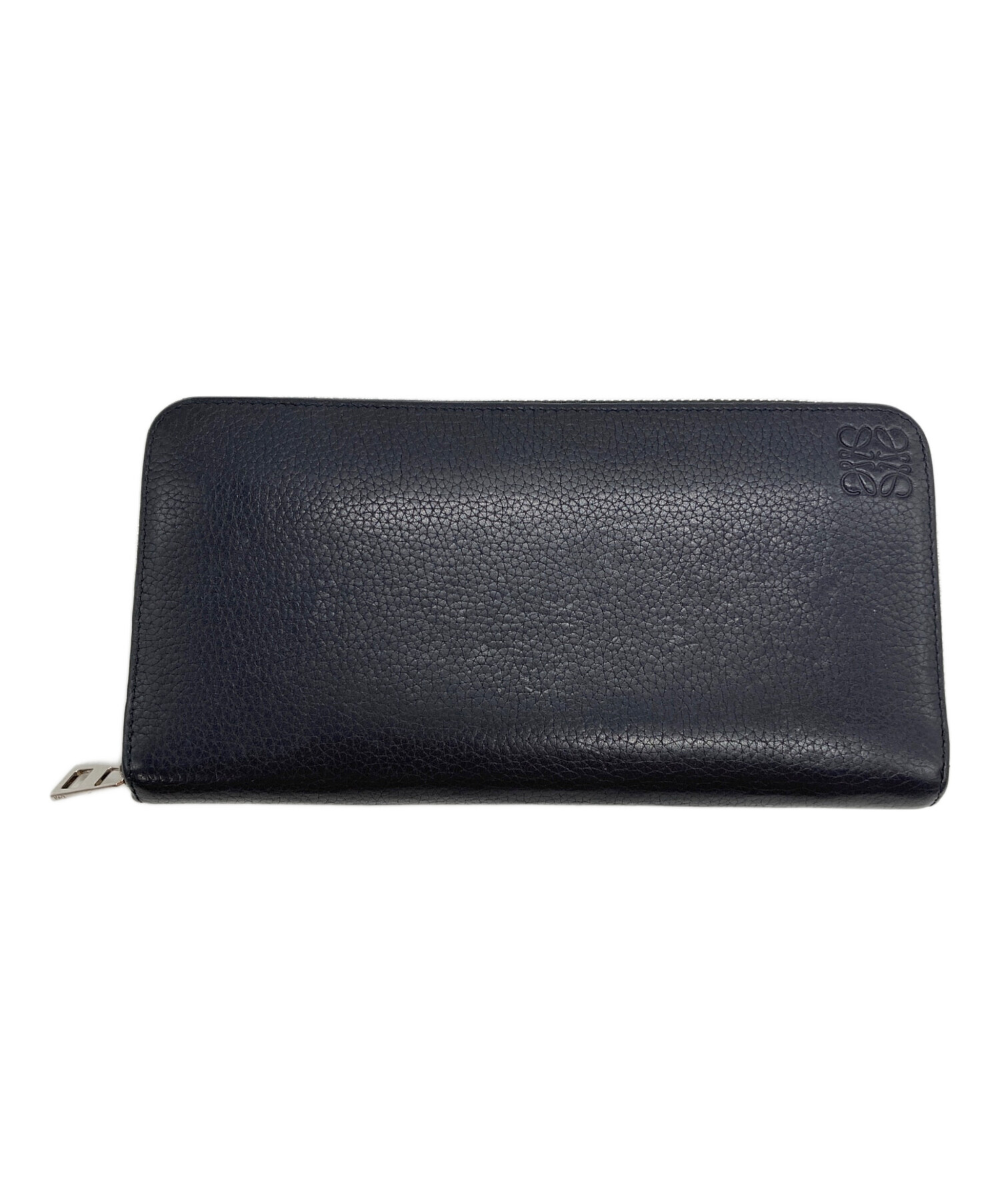 中古・古着通販】LOEWE (ロエベ) ラウンドファスナー長財布 ネイビー 