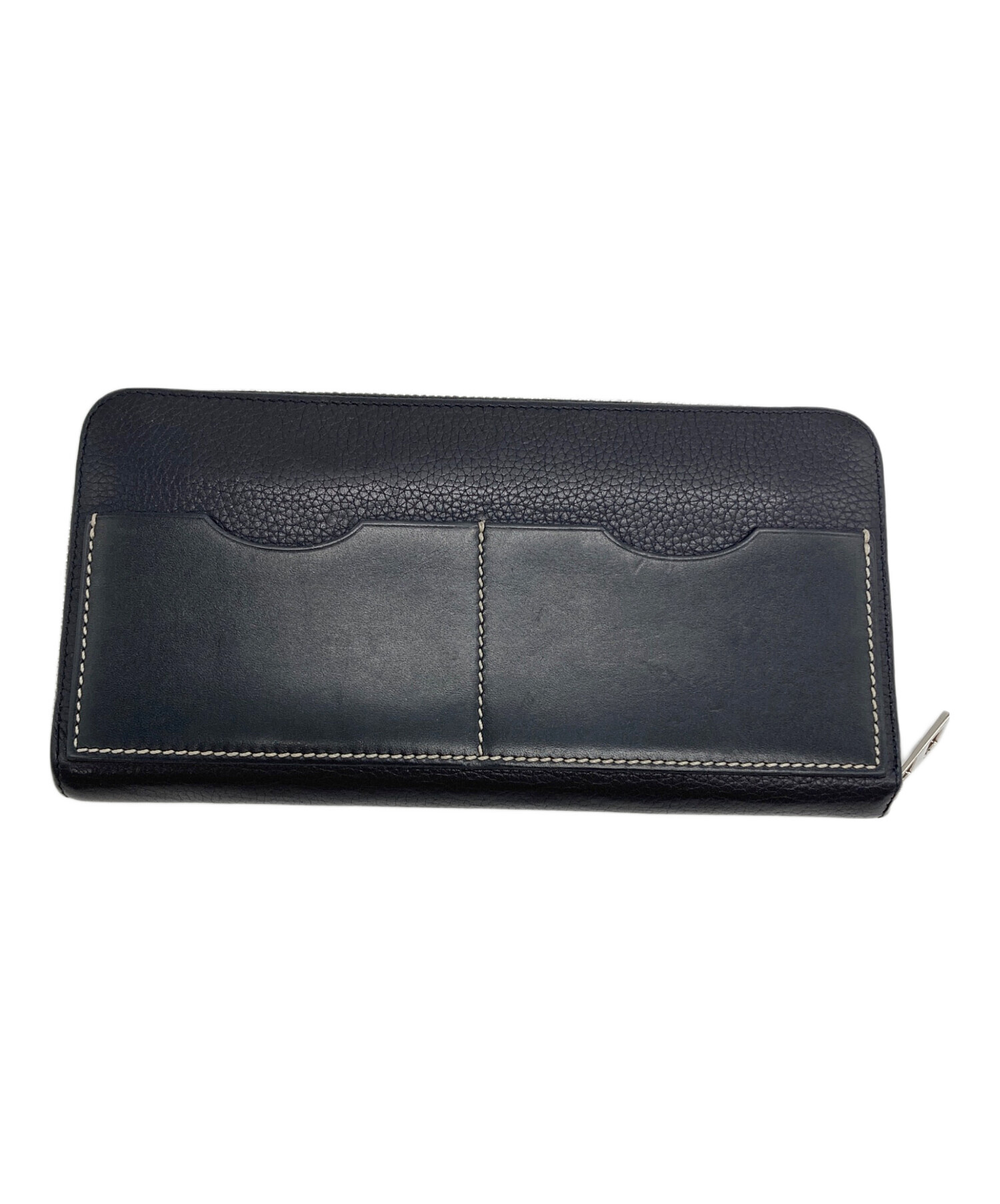 中古・古着通販】LOEWE (ロエベ) ラウンドファスナー長財布 ネイビー 