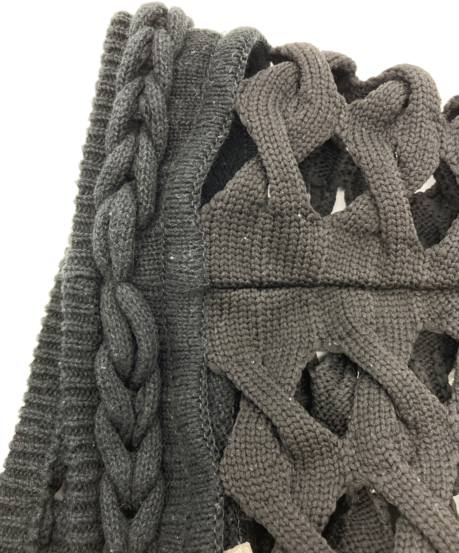販売卸売 leinwande Braid Knitted Top ブラック ラインヴァンド
