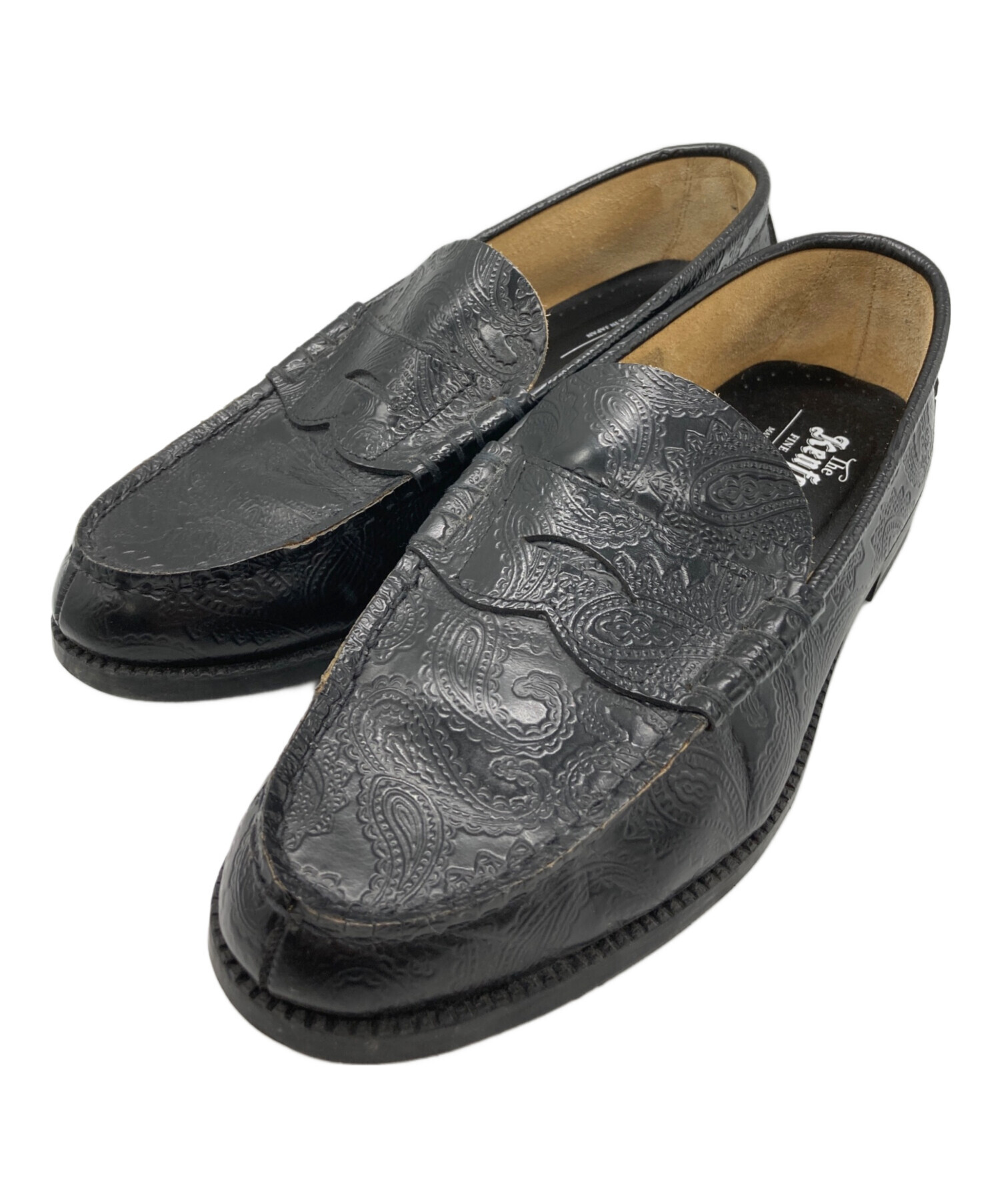 中古・古着通販】kenford (ケンフォード) EMBOSSED LOAFERS ブラック 
