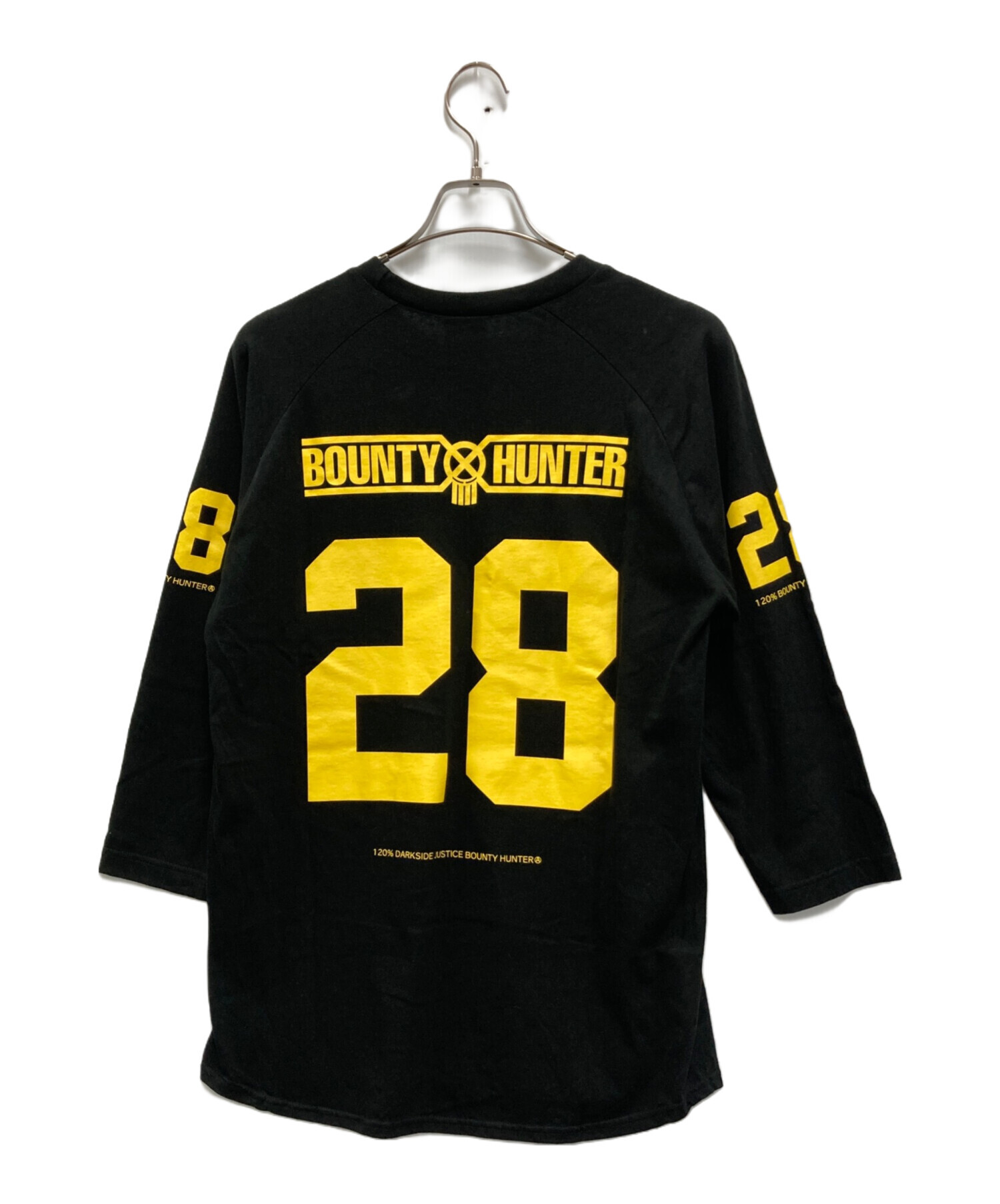 Bounty Hunter ラグランTシャツ ブラック×イエロー 中古・古着通販】BOUNTY HUNTER (バウンティハンター) RAGLAN TEE