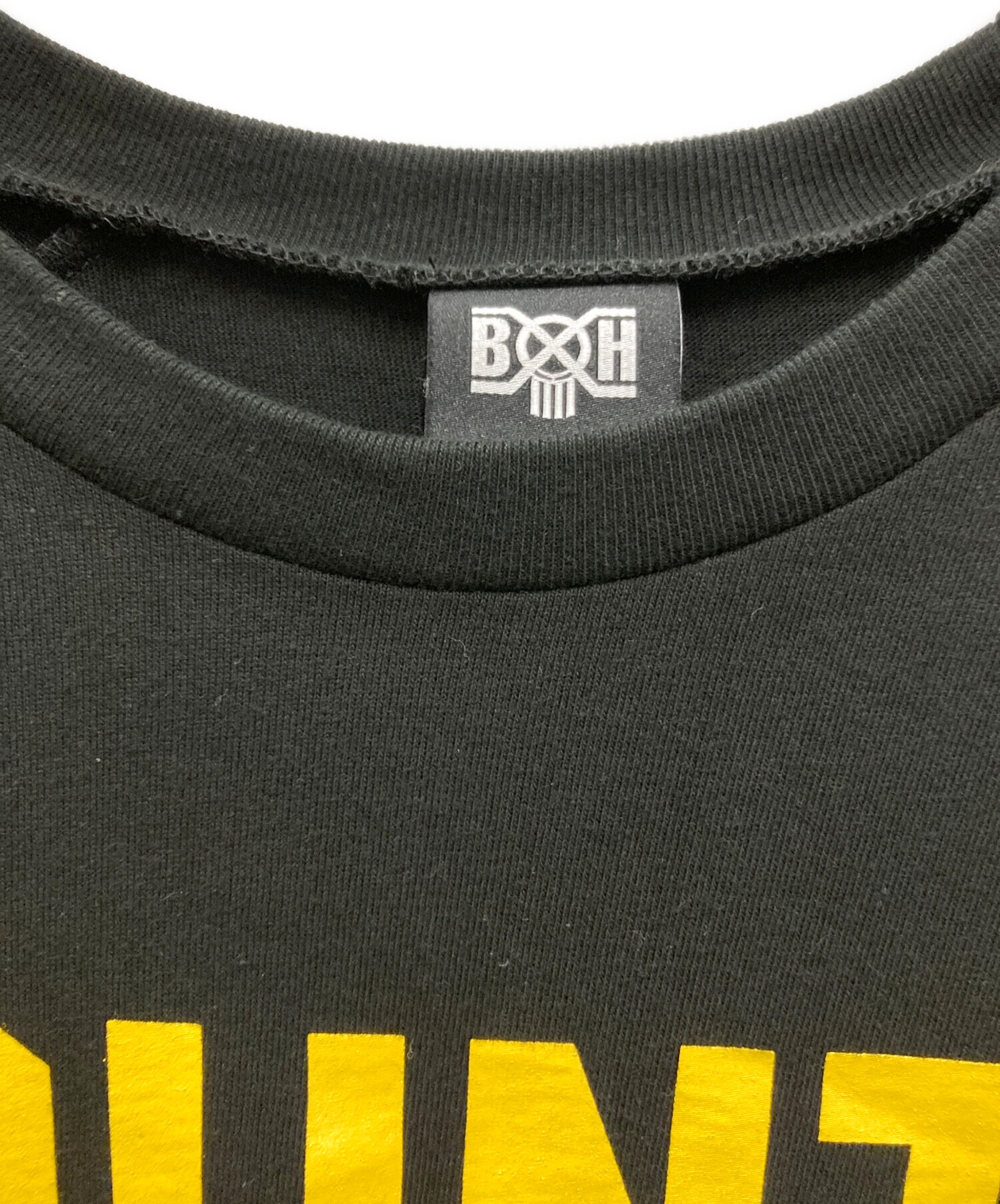 Bounty Hunter ラグランTシャツ ブラック×イエロー 中古・古着通販】BOUNTY HUNTER (バウンティハンター) RAGLAN TEE