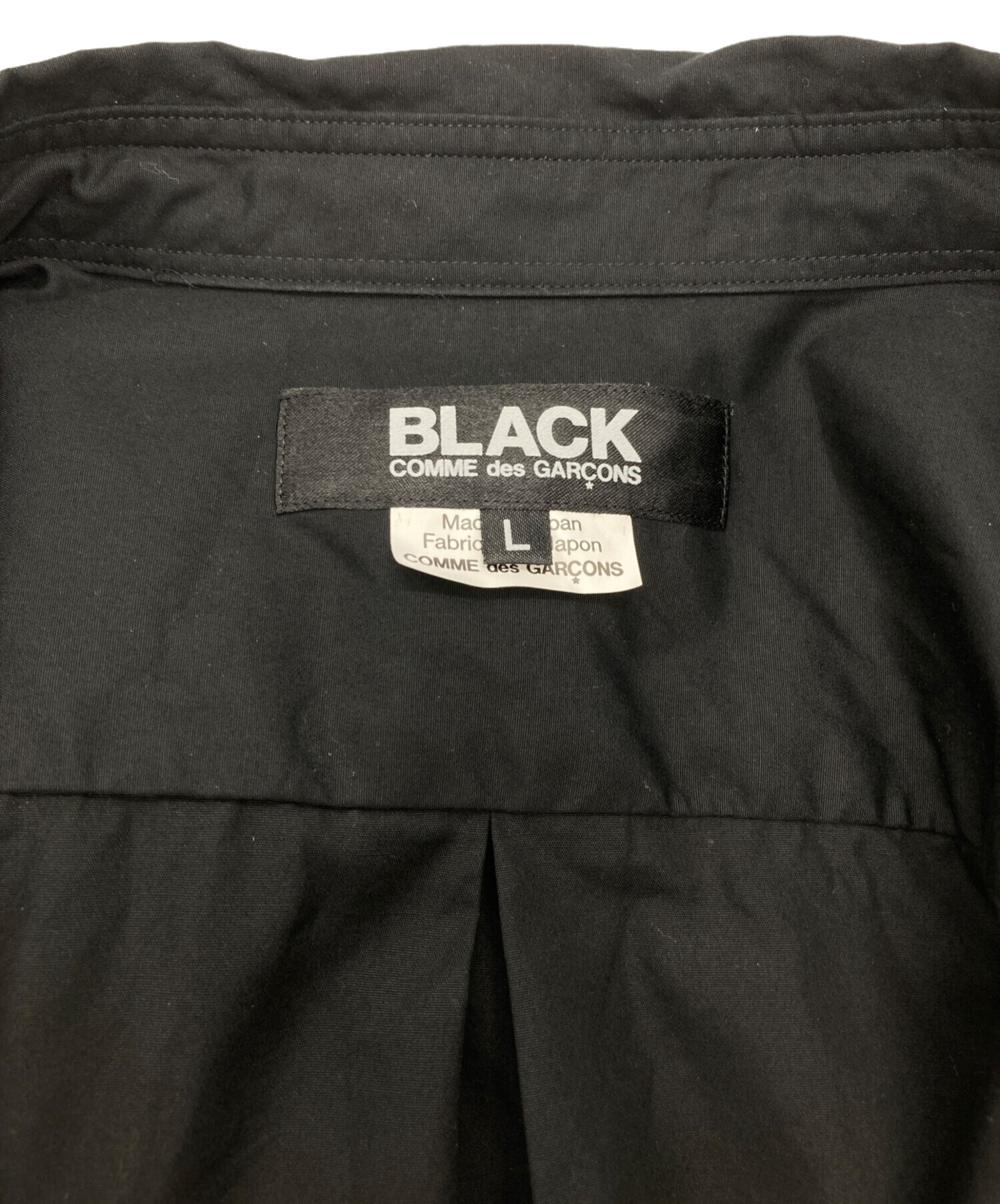 19ss ブラックコムデギャルソン フロントジップシャツ 中古・古着通販】BLACK COMME des GARCONS (ブラックコムデギャルソン