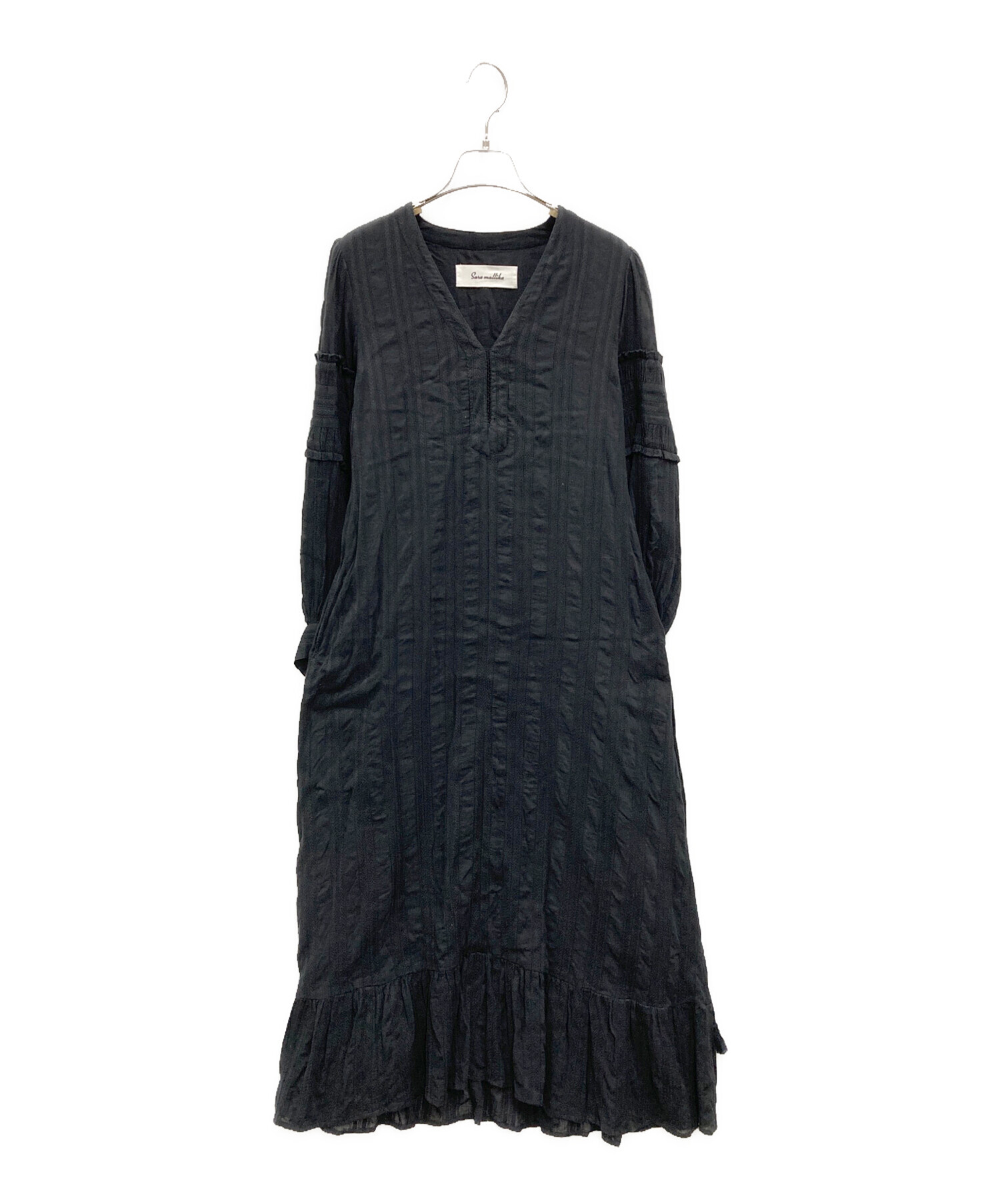 極美品ꕥサラマリカ 2024 完売品 ワイドストライプダイアゴナルドレス M 中古・古着通販】sara mallika (サラマリカ) STRIPE JQD GATHER DRESS