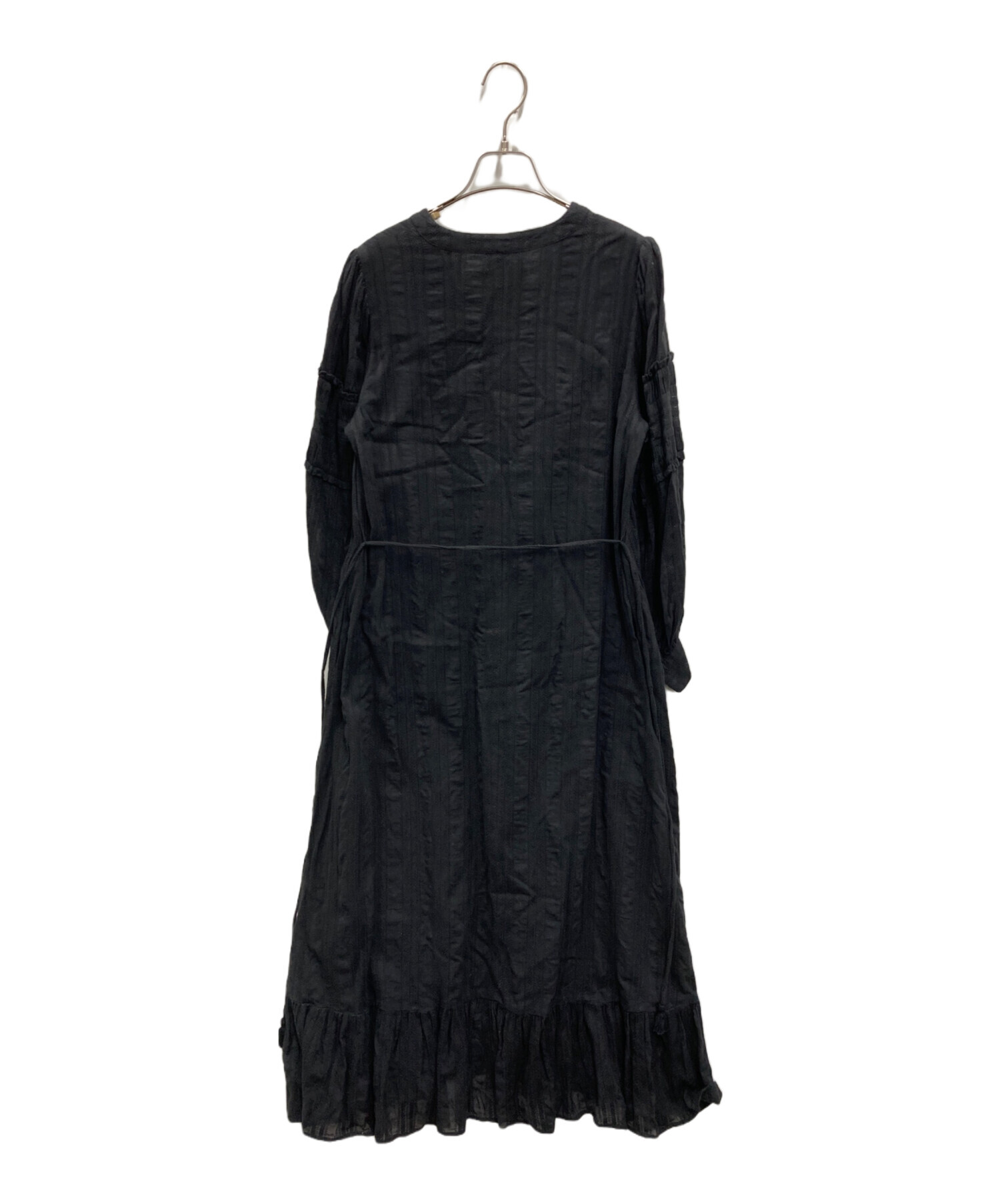 中古・古着通販】sara mallika (サラマリカ) STRIPE JQD GATHER DRESS