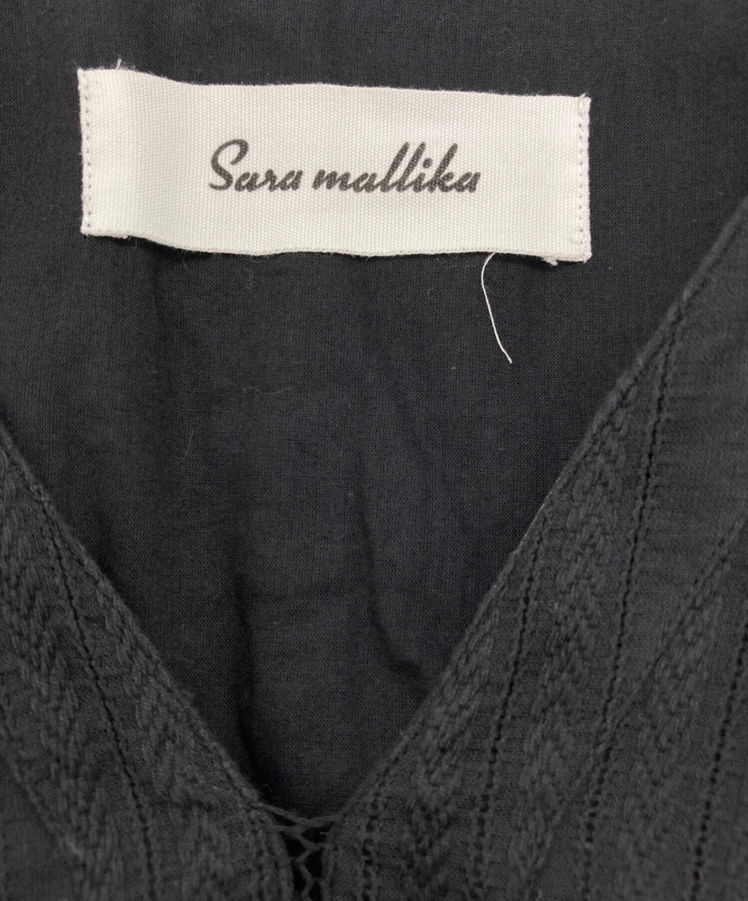 中古・古着通販】sara mallika (サラマリカ) STRIPE JQD GATHER DRESS