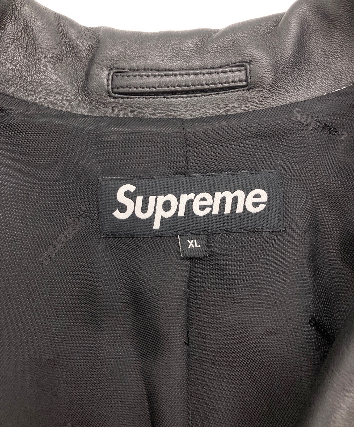 中古・古着通販】Supreme (シュプリーム) Leather Blazer ブラック