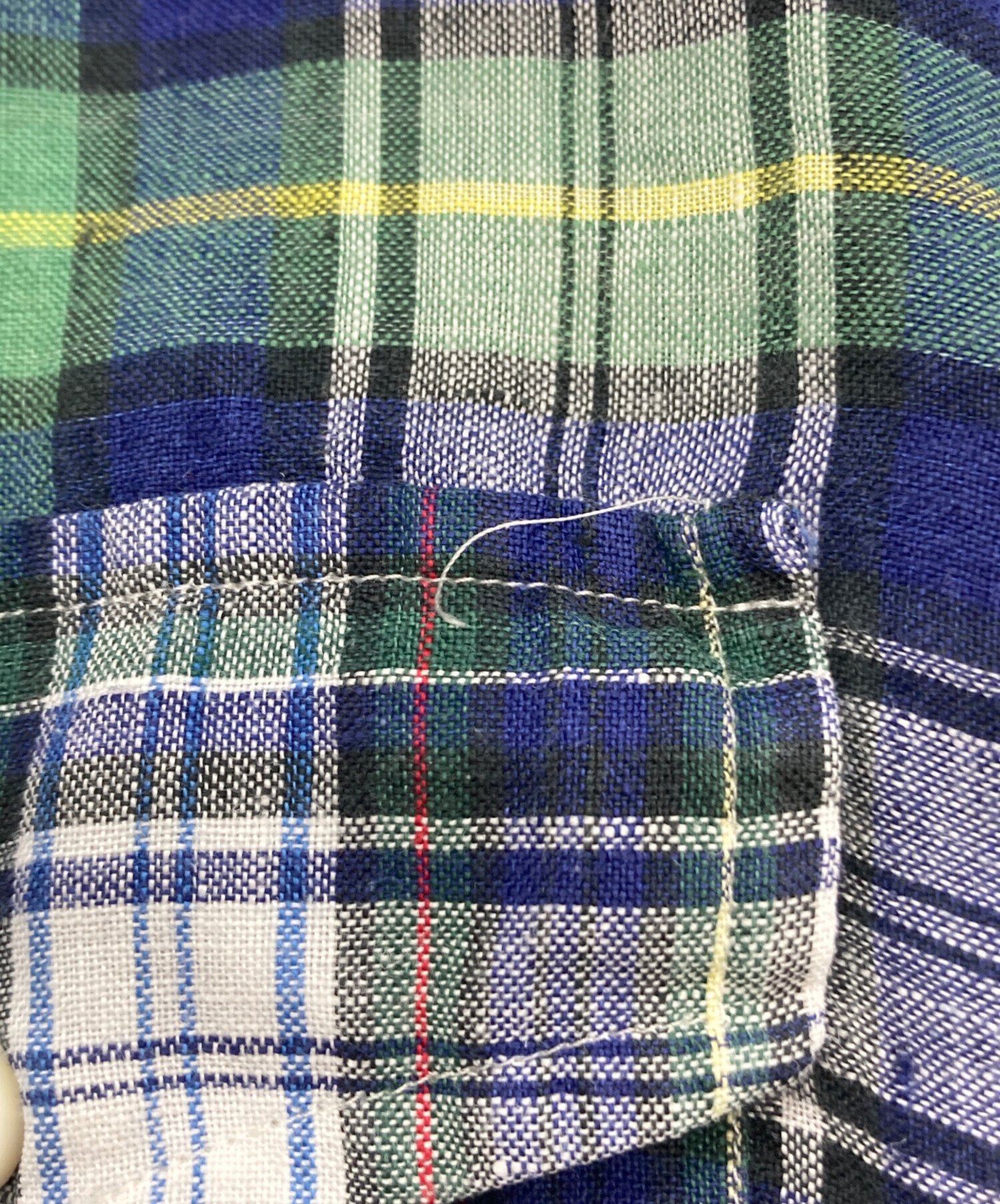 中古・古着通販】RALPH LAUREN (ラルフローレン) チェックリネンシャツ