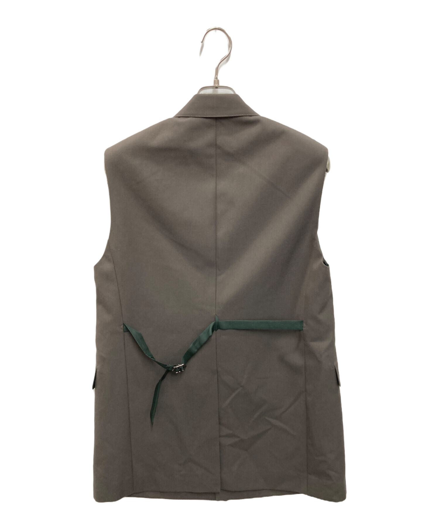 【美品】Drawer　ドゥロワー　FALL1　ウールコットンジレ 中古・古着通販】DRAWER (ドゥロワー) ウールコットンジレ ブラウン