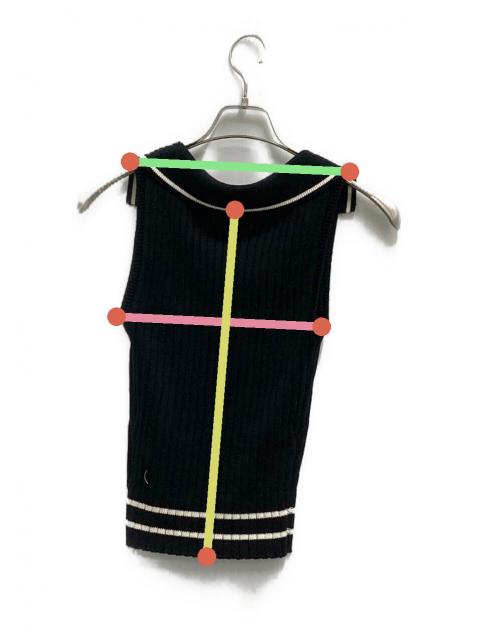 中古・古着通販】AND MARY (アンドマリー) Ami line tops ブラック