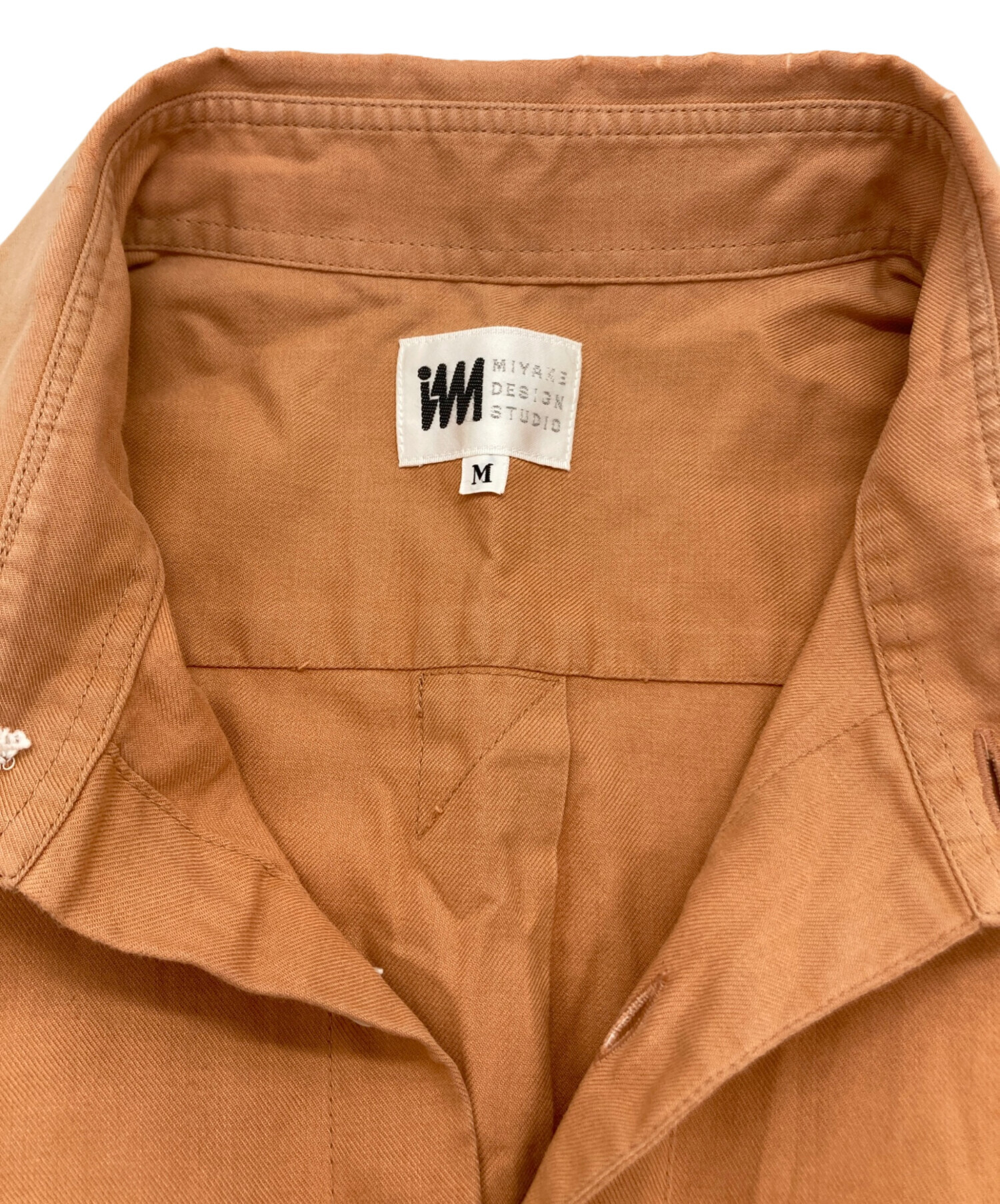 80〜90s IM イッセイミヤケ　レーヨン長袖シャツ M オレンジ 中古・古着通販】im MIYAKE DESIGN STUDIO (イッセイミヤケデザイン
