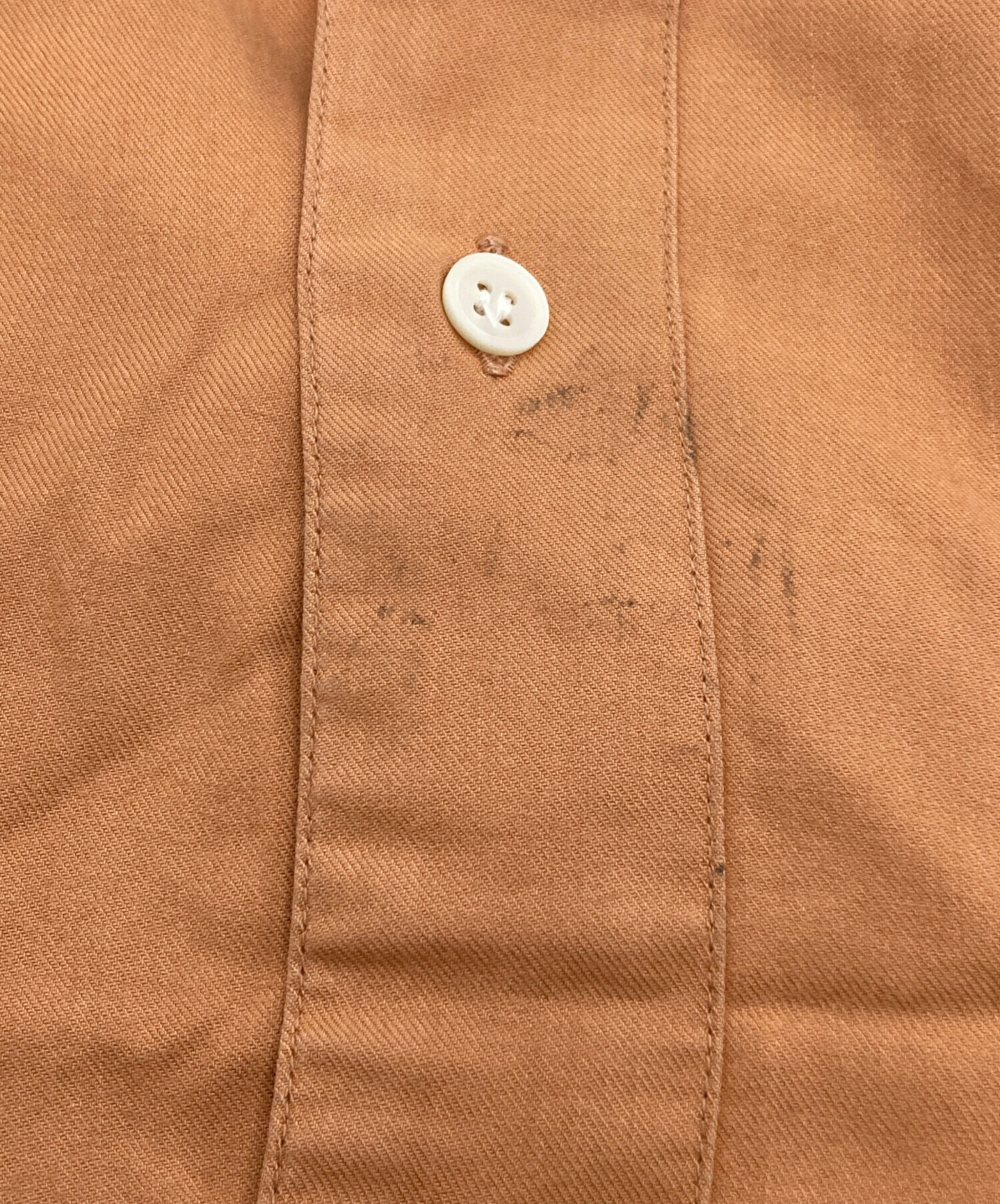 80〜90s IM イッセイミヤケ　レーヨン長袖シャツ M オレンジ 中古・古着通販】im MIYAKE DESIGN STUDIO (イッセイミヤケデザイン