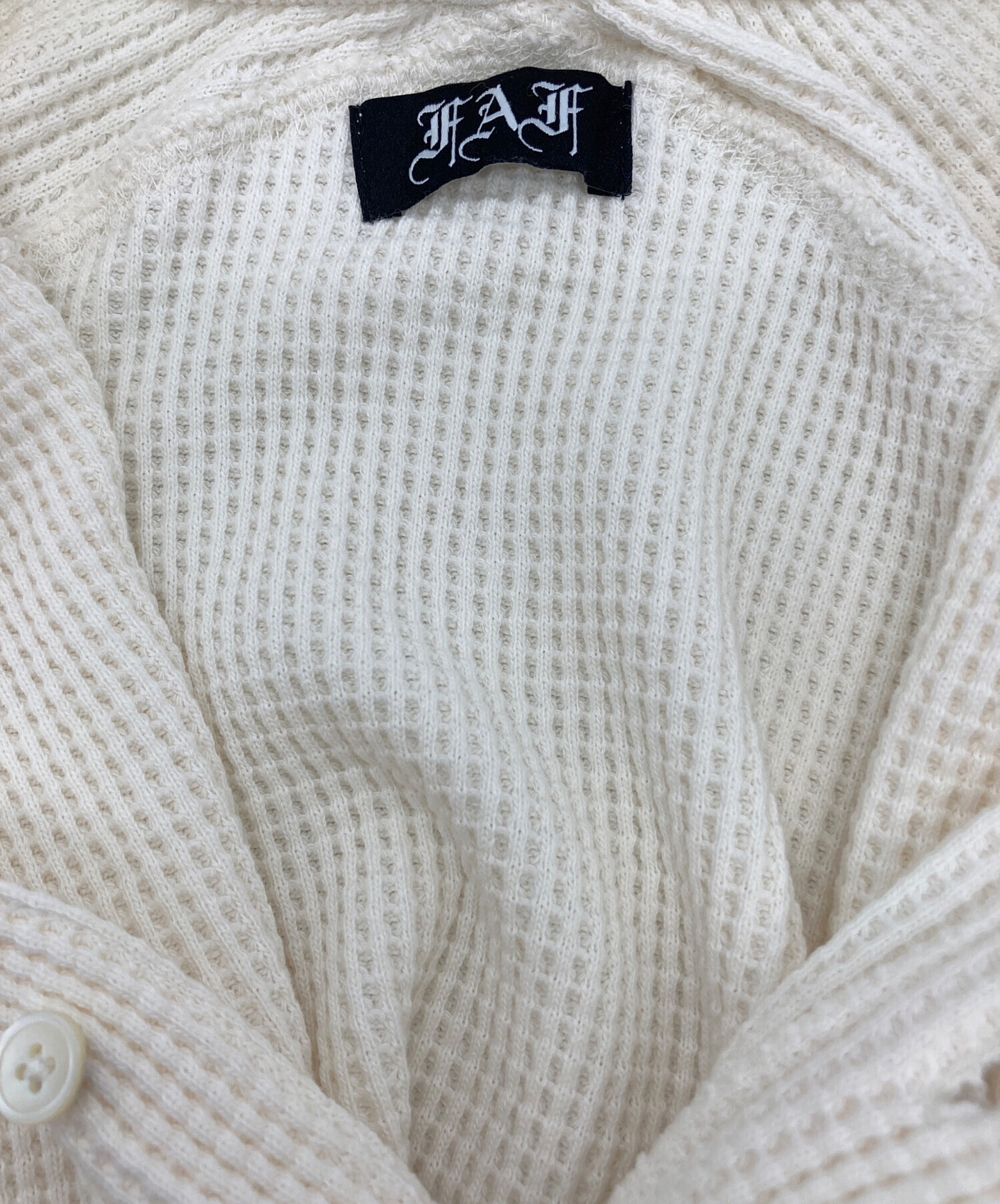 中古・古着通販】FAF (エフエーエフ) THERMAL HENLEY SHIRTS ホワイト 