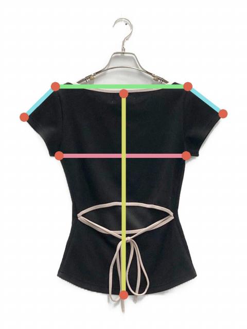 Collie ribbon tops Black andmary アンドマリー ANDMARY】Collie ribbon tops