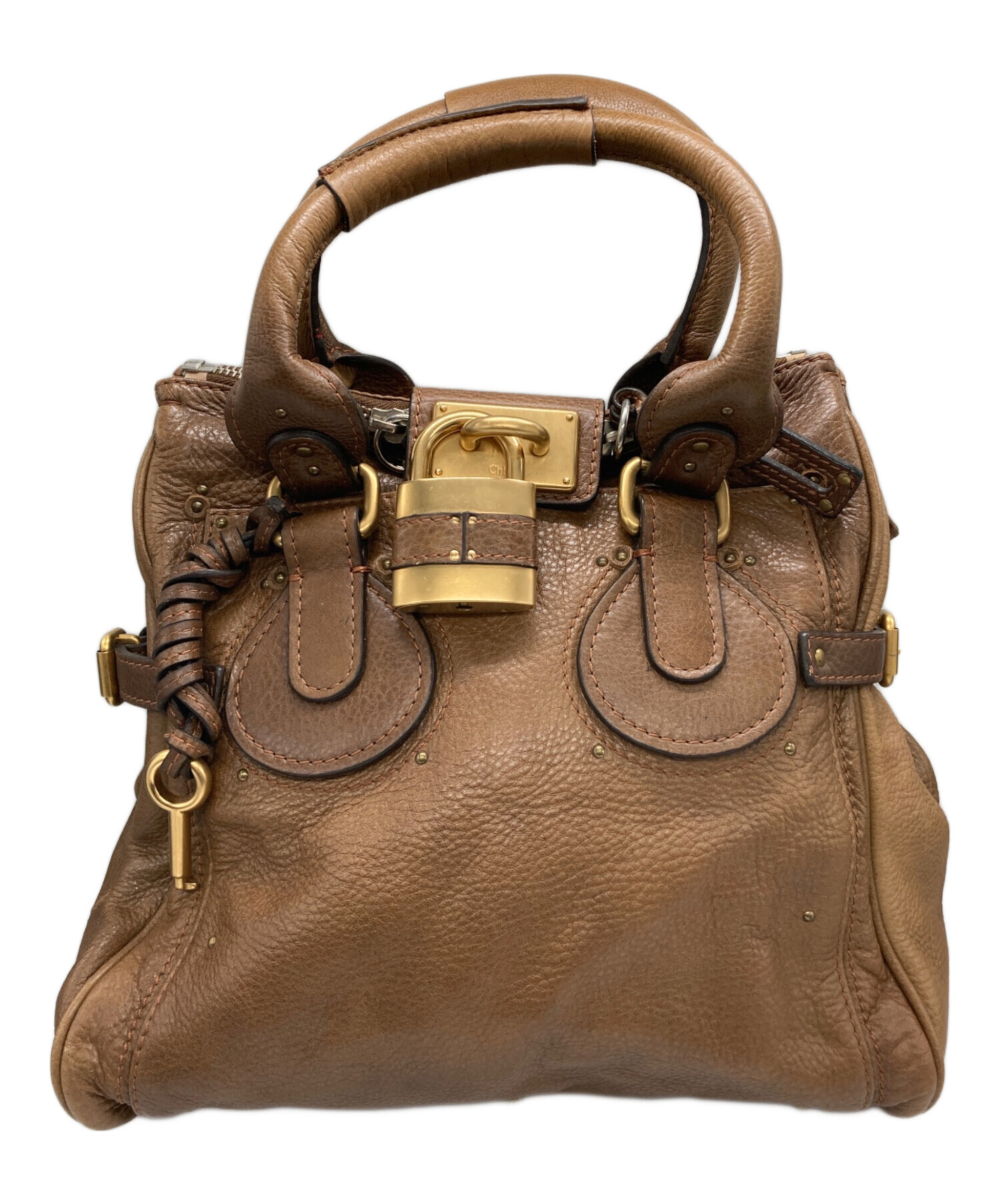 中古・古着通販】Chloe (クロエ) レザートートバッグ ブラウン 