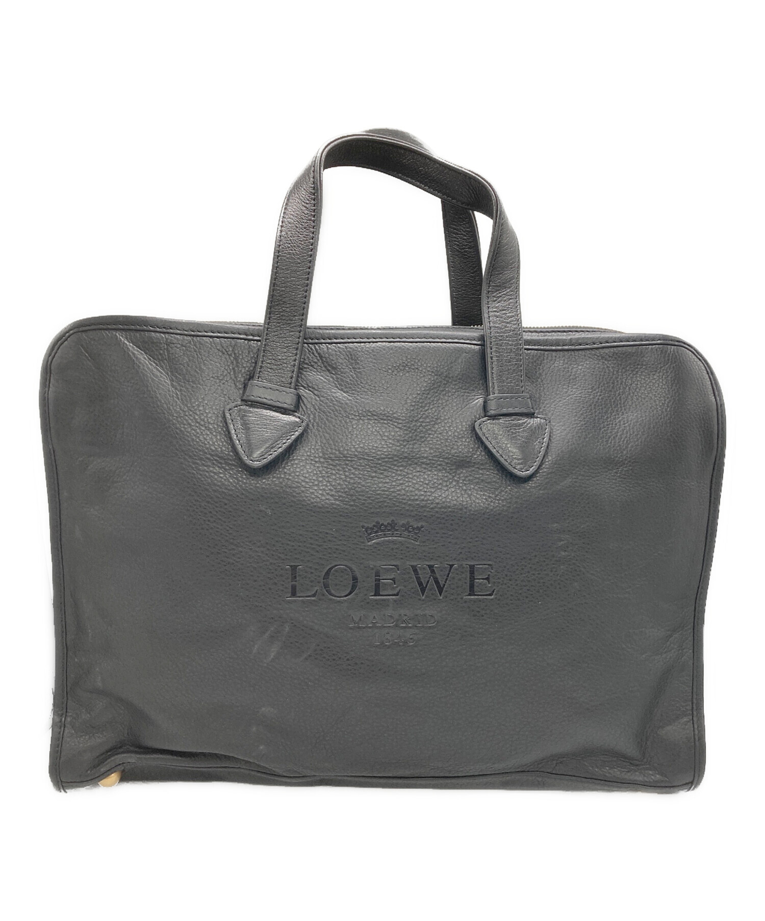 中古・古着通販】LOEWE (ロエベ) レザー2WAYトートバッグ ブラック 