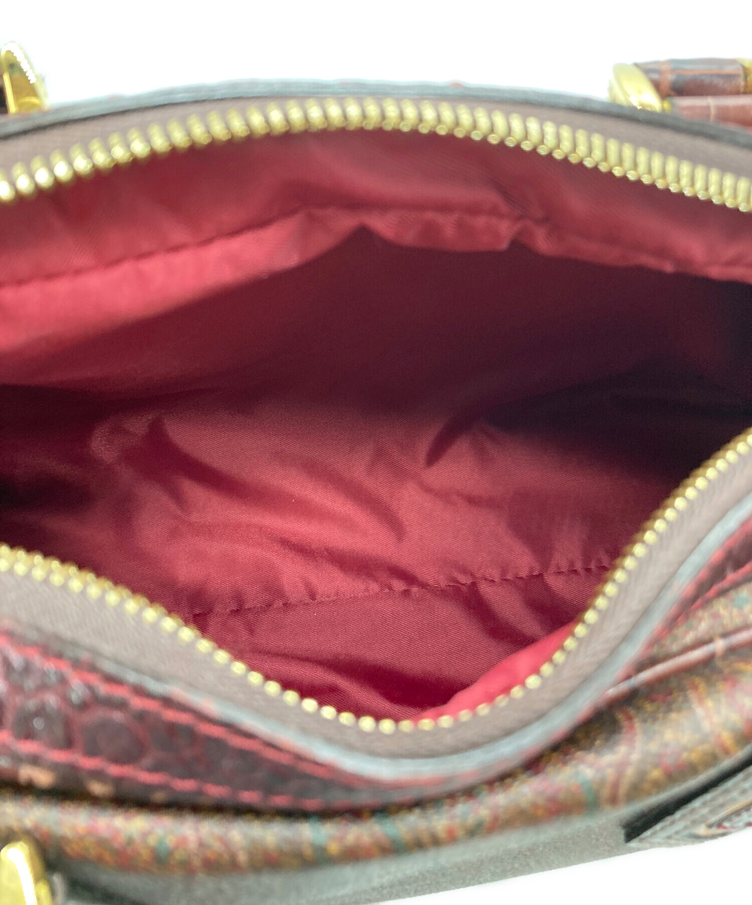 中古・古着通販】ETRO (エトロ) ペイズリー柄ミニボストンバッグ 