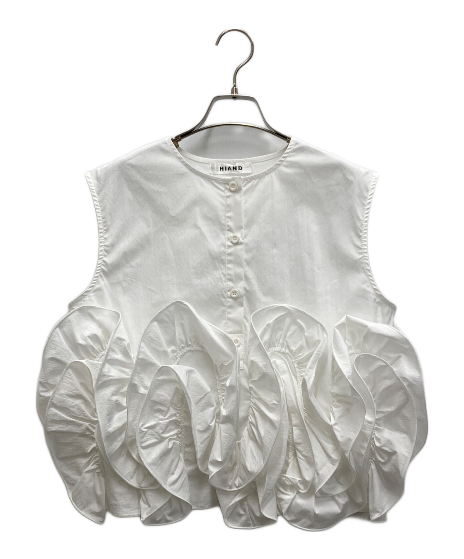 中古・古着通販】HIAND (ハイアンド) Frilled sleeveless blouse 