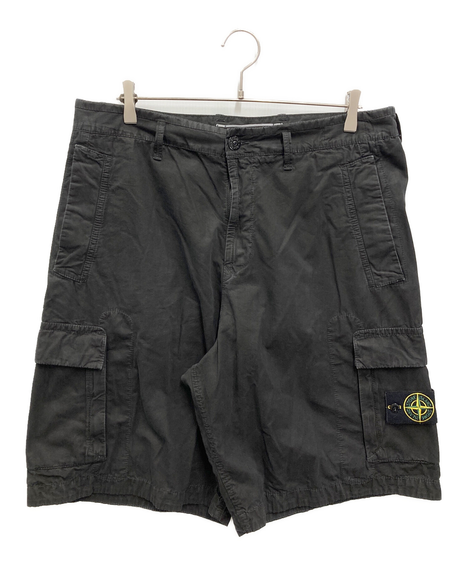 STONE  ブラックカーゴショートパンツ　30 中古・古着通販】STONE ISLAND (ストーンアイランド) カーゴショーツ