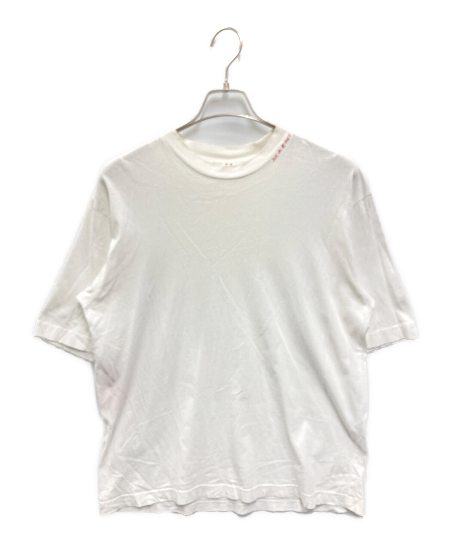 中古・古着通販】MARNI (マルニ) ネックロゴTシャツ ホワイト サイズ 