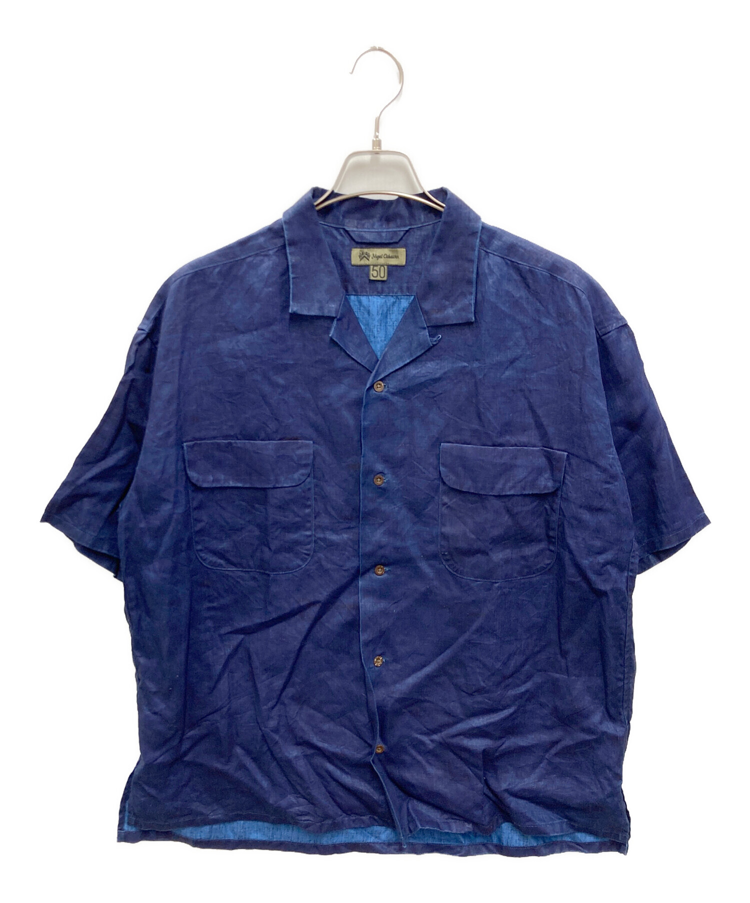 ★限定★レア★インディゴ染め　nigel cabourn シャツ 中古・古着通販】NIGEL CABOURN (ナイジェルケーボン) OPEN COLLAR