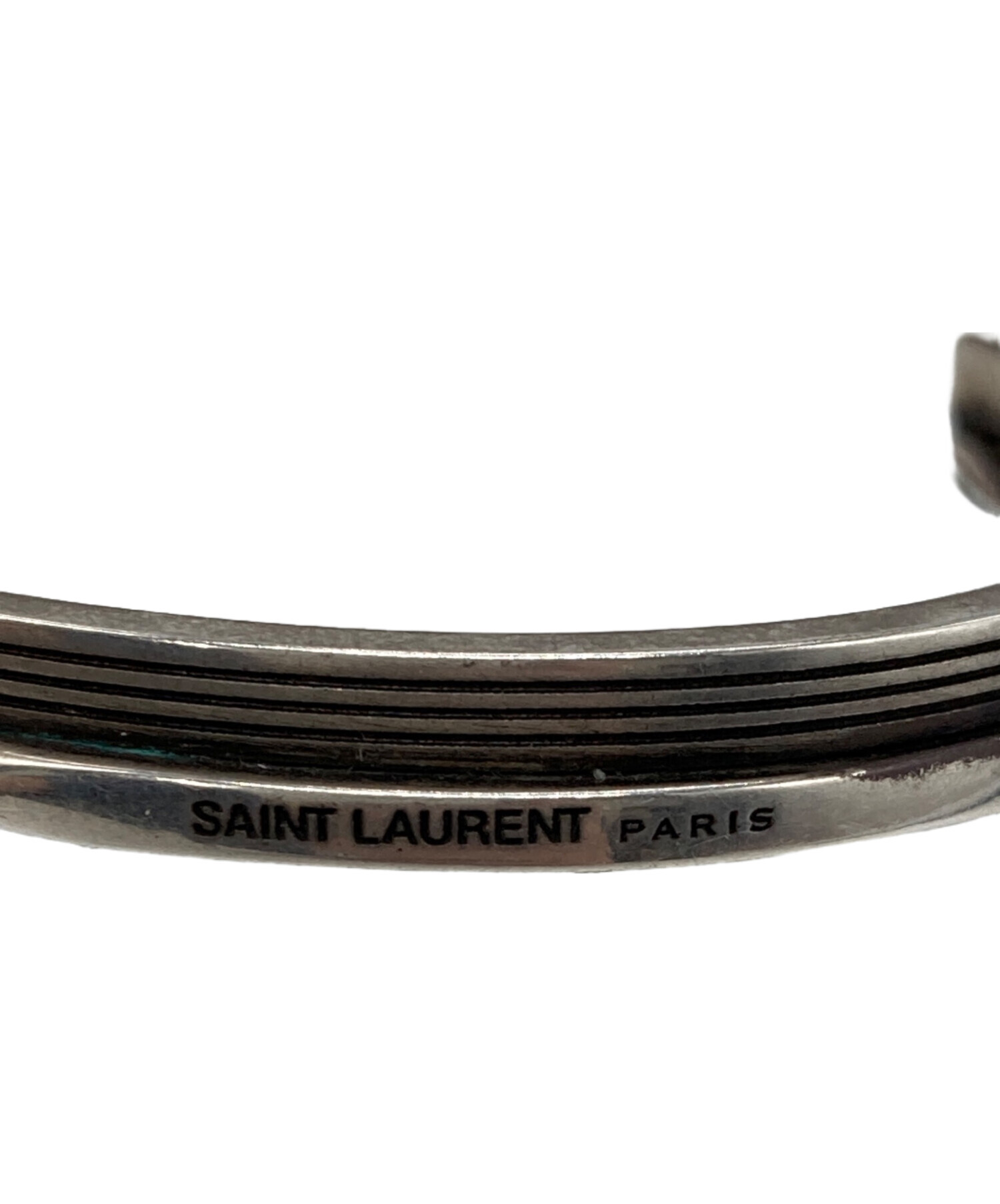 サンローラン　saint laurent シルバー ハンマードオープンバングル 中古・古着通販】Saint Laurent Paris (サンローランパリ) Silver-tone
