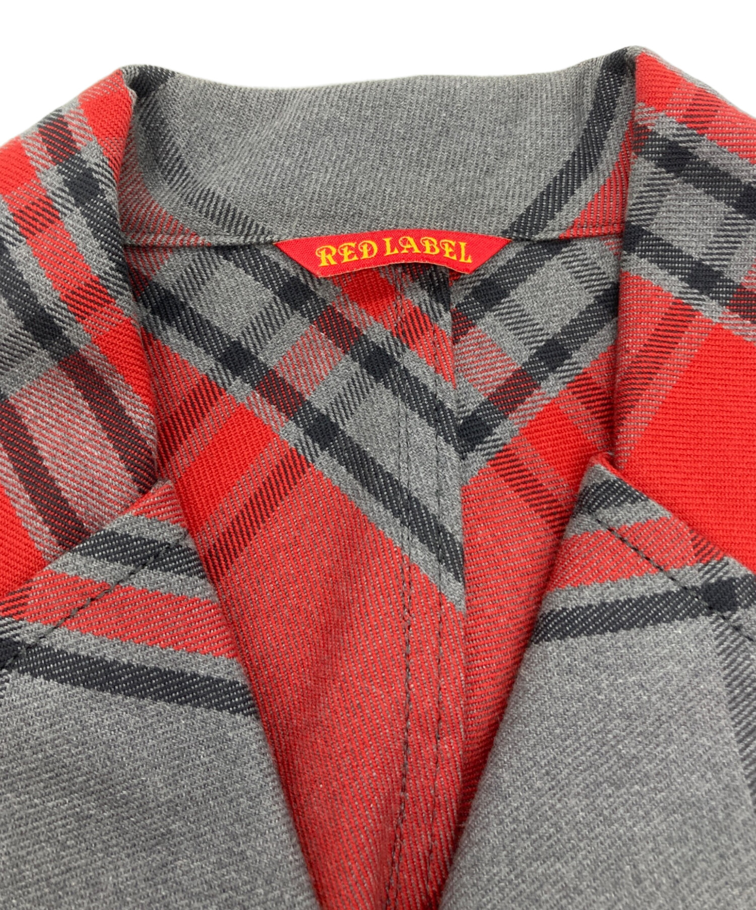 VivienneWestwood RedLabelラブジャケット 赤×グレー 2 Vivienne Westwood Red Label Check Wool Love Jacket Grey 2 (K-119676)