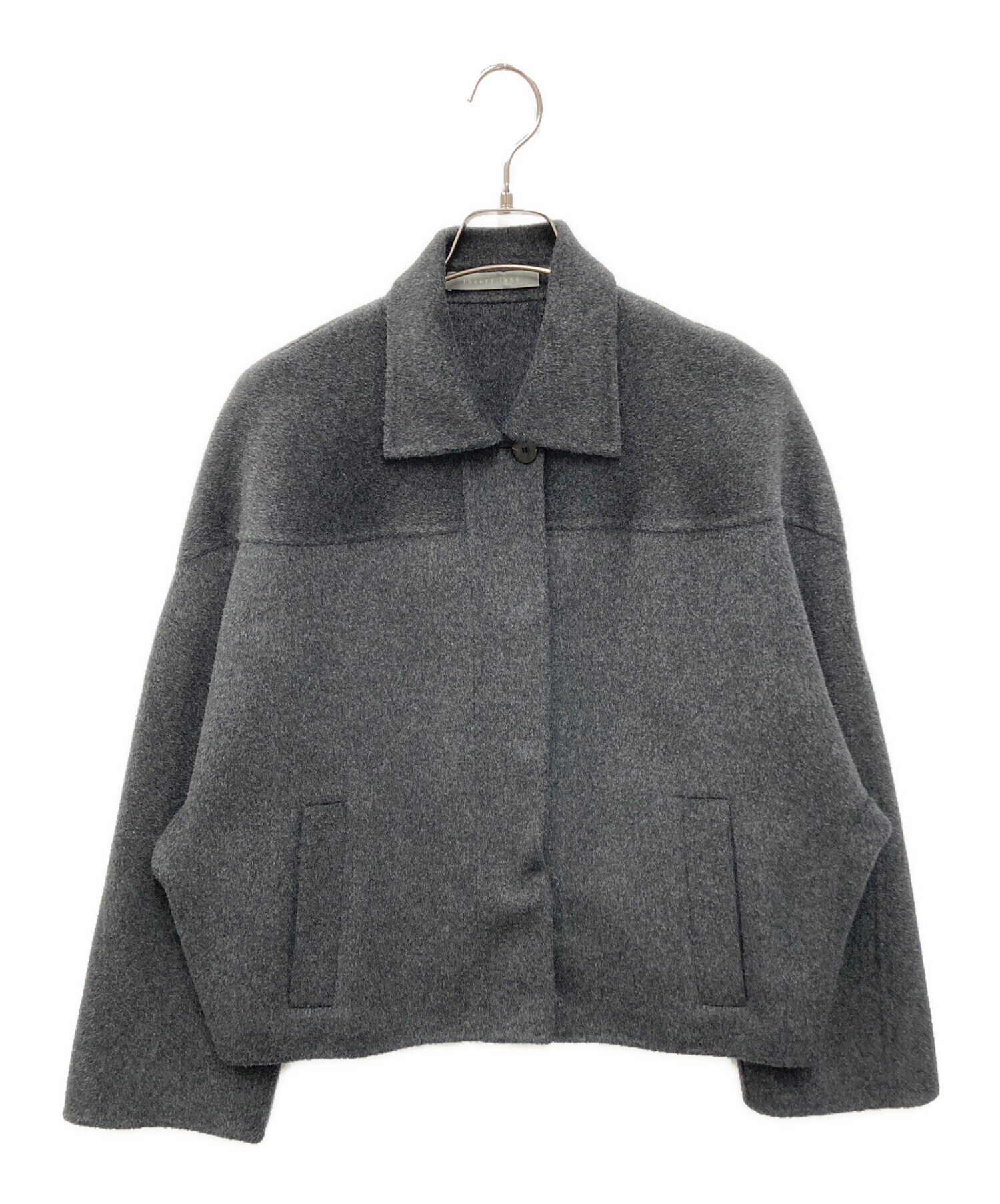 theory luxe 24AW 異素材切り替え カシミヤ混ショートダウンコート
