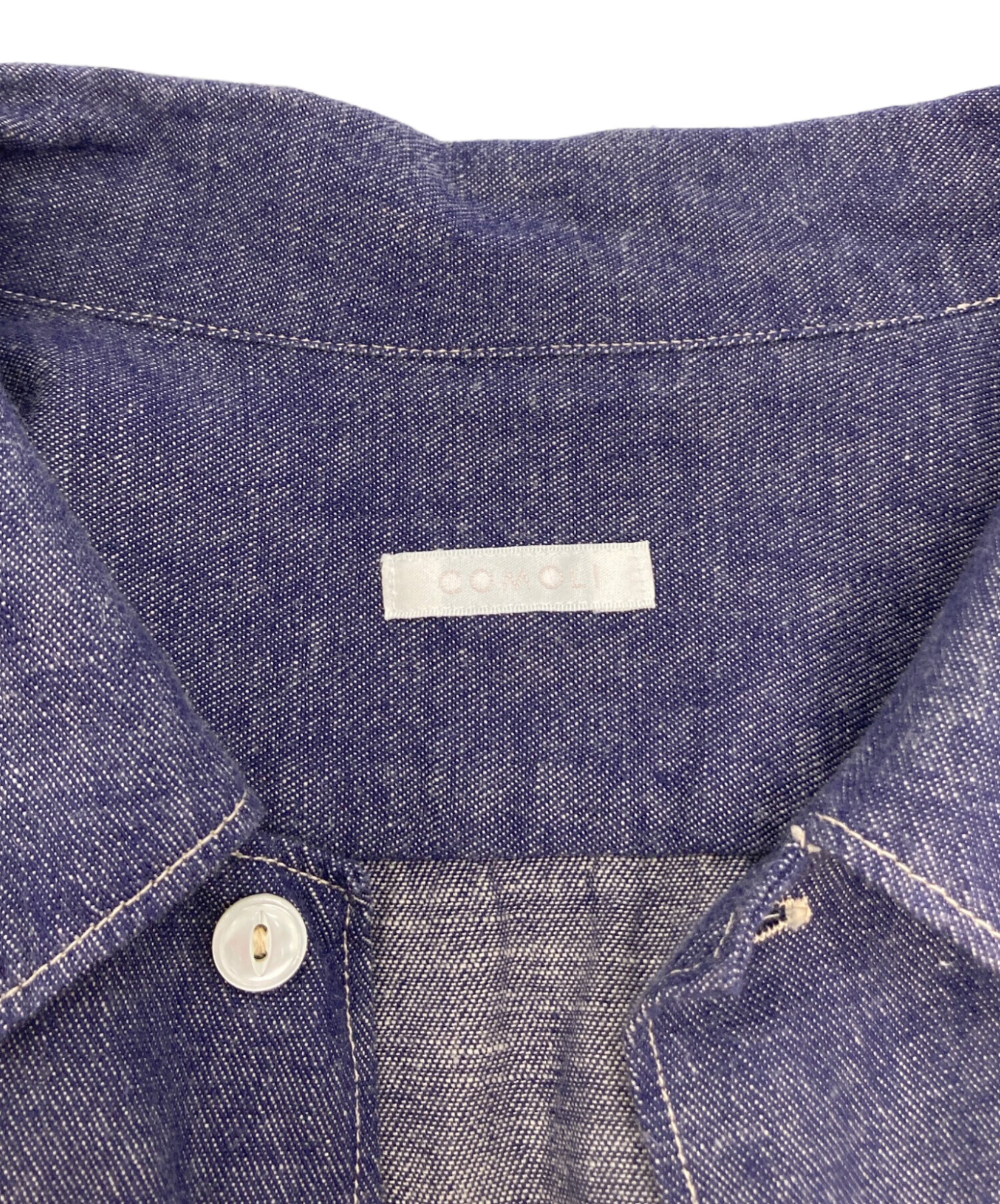 中古・古着通販】COMOLI (コモリ) パープル ダンガリーシャツ パープル