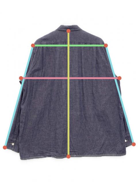 中古・古着通販】COMOLI (コモリ) パープル ダンガリーシャツ パープル