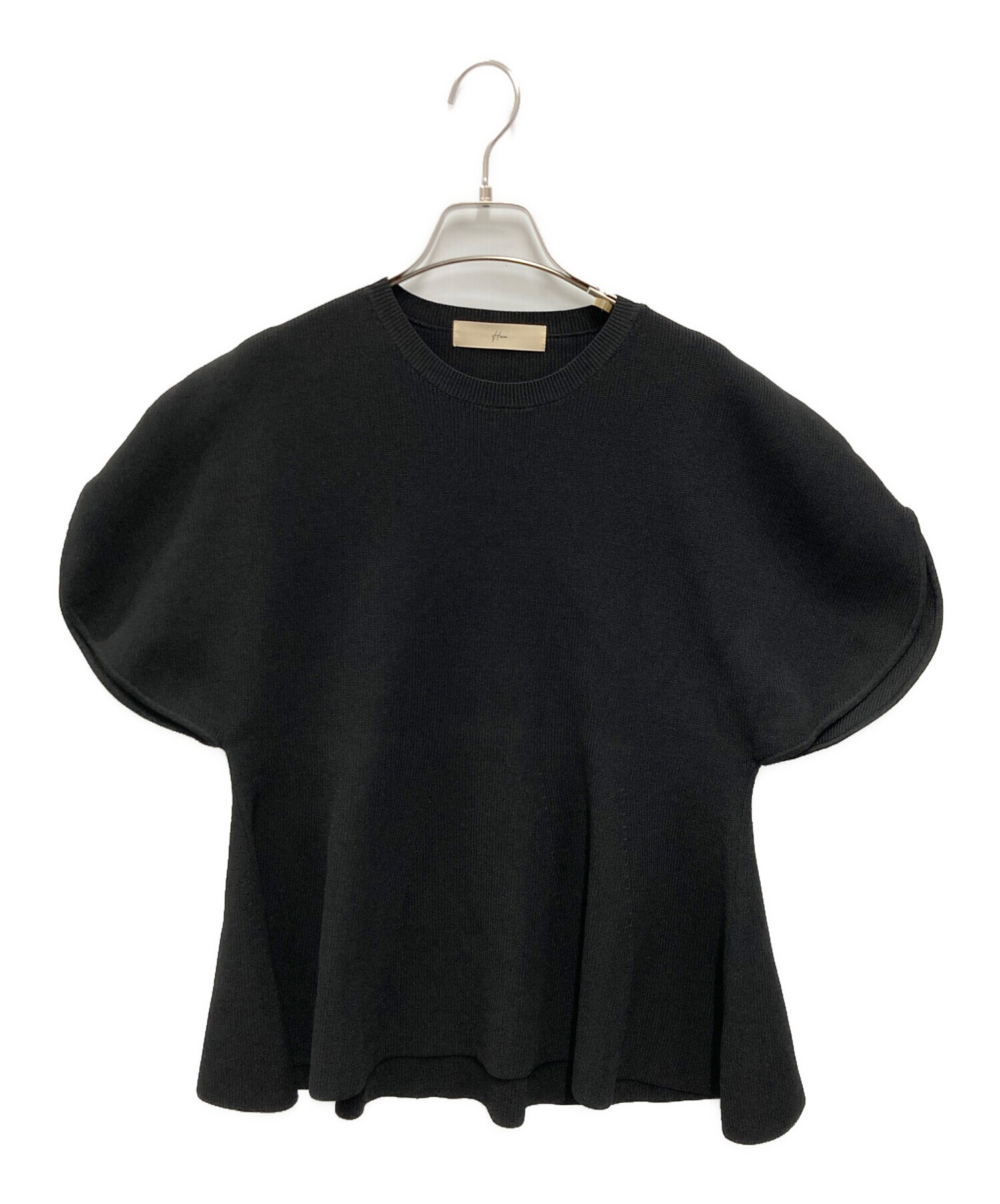 中古・古着通販】Heve (ヘイヴ) Arch Peplum knit ブラック サイズ