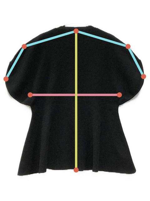 中古・古着通販】Heve (ヘイヴ) Arch Peplum knit ブラック サイズ