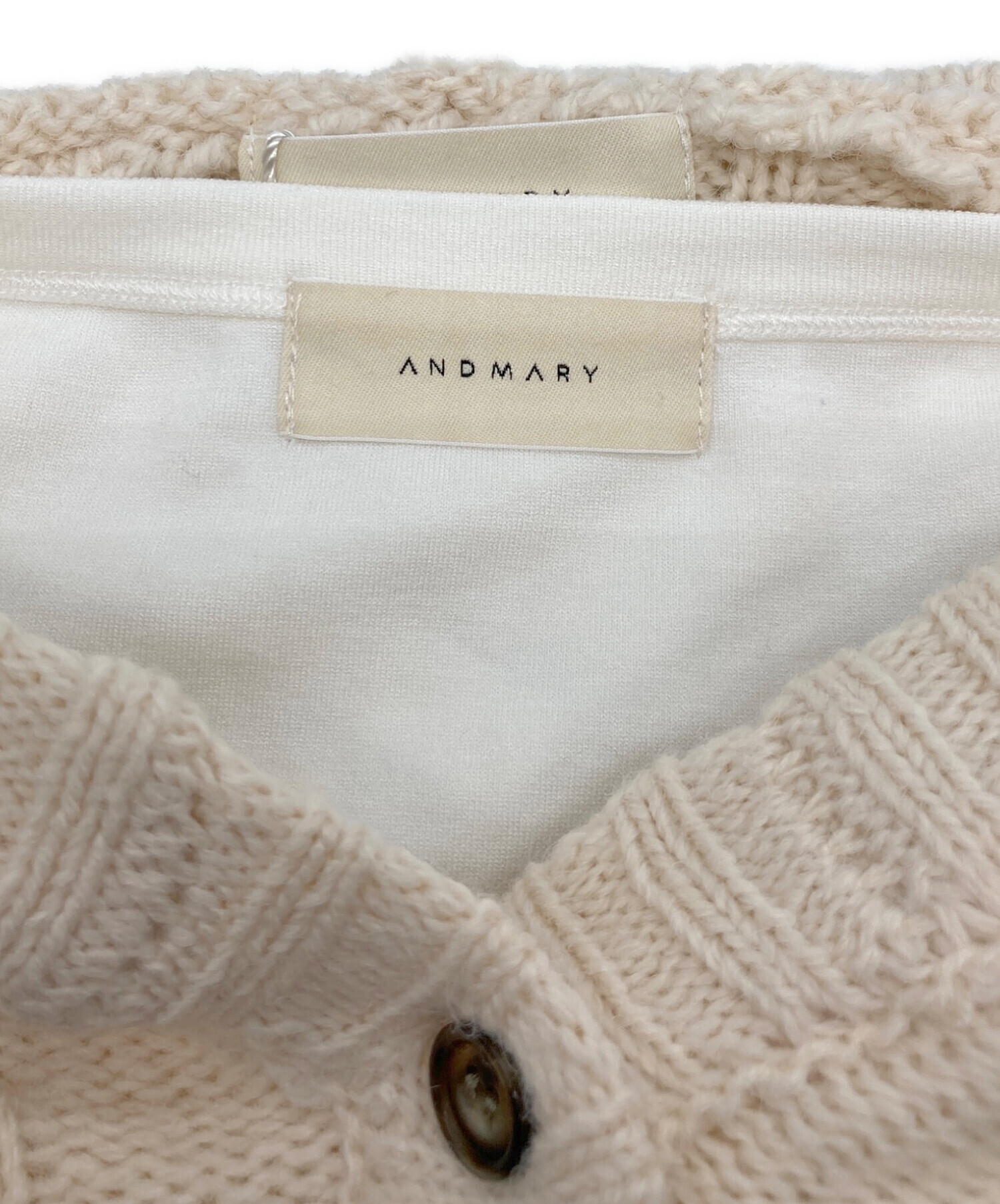 中古・古着通販】AND MARY (アンドマリー) Mary logo cable knit set