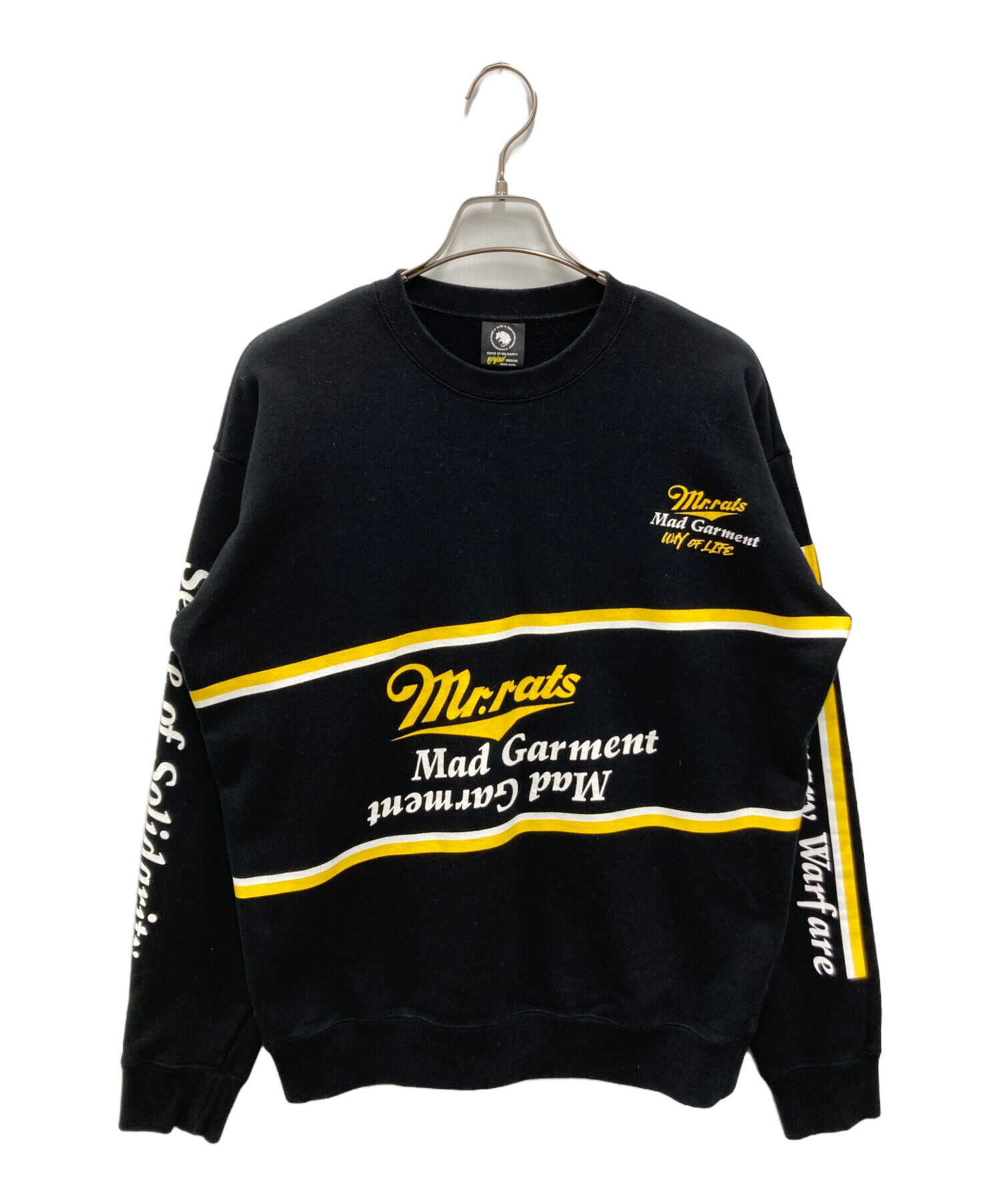 中古・古着通販】RATS (ラッツ) RACING SWEAT ブラック サイズ:M 