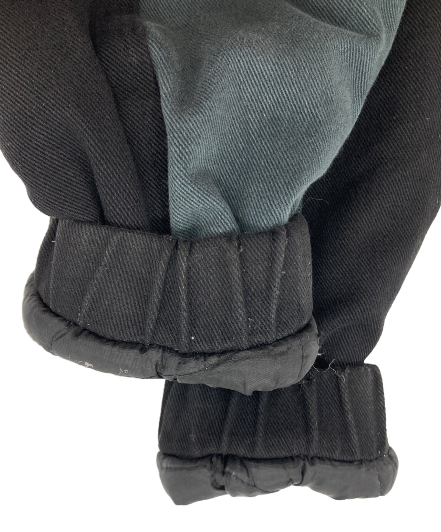 中古・古着通販】Dime (ダイム) Panel Denim Hooded Bomber ブラック 