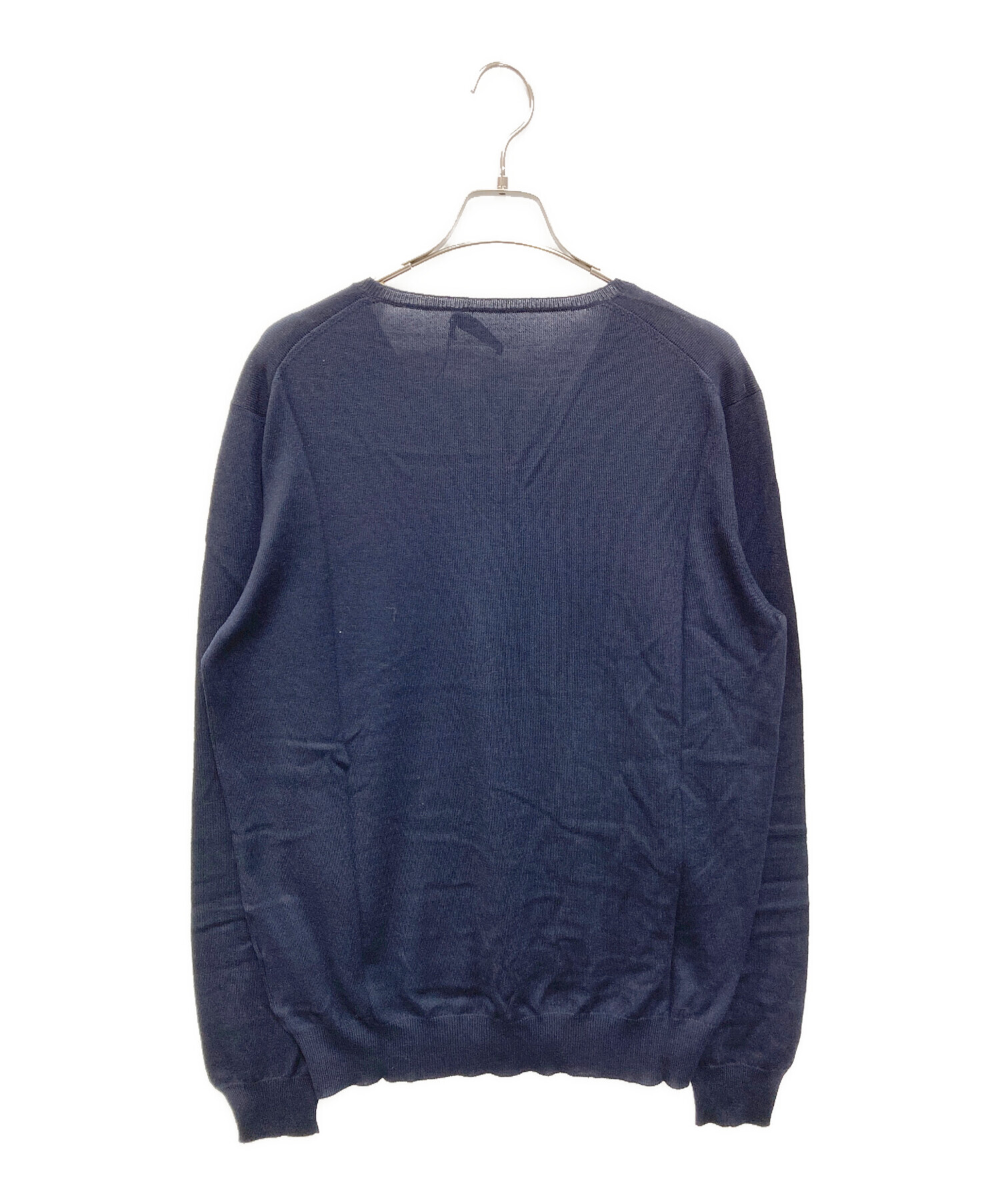 中古・古着通販】PRADA (プラダ) Vネックニット ネイビー サイズ:54