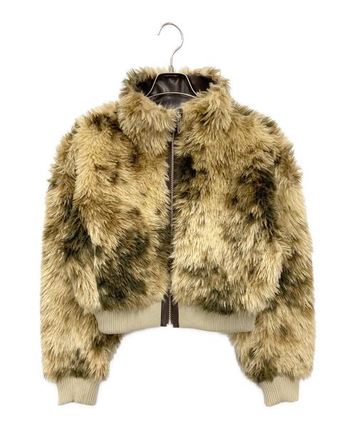 中古・古着通販】SLY (スライ) CURLY BOA CROP ブルゾン ベージュ