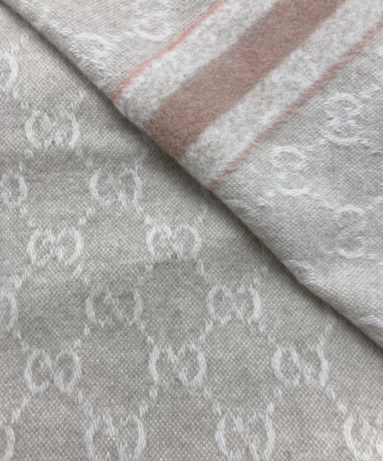 中古・古着通販】GUCCI (グッチ) アンゴラ混GGマフラー ベージュ