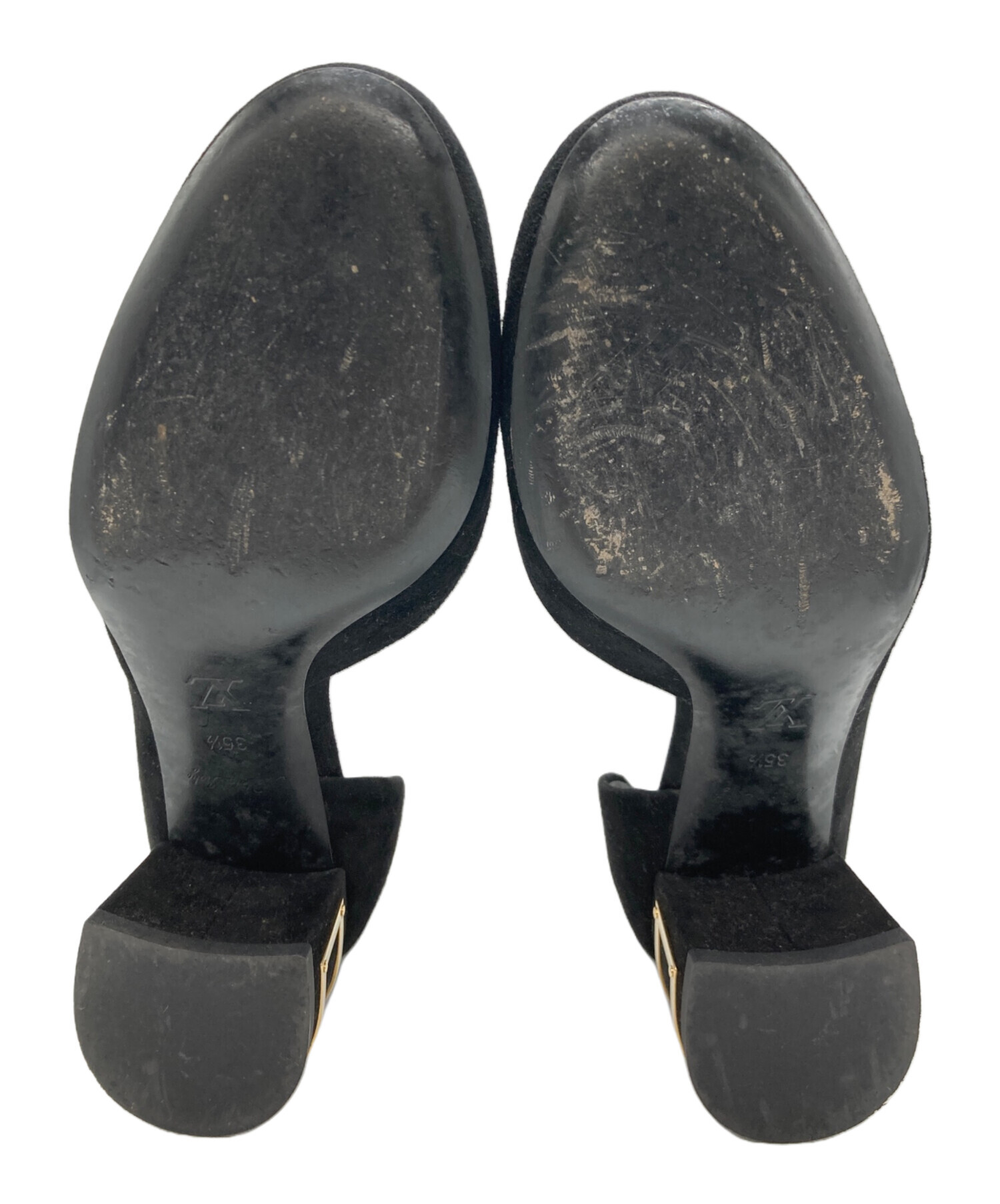 ルイヴィトン パンプス　38 新品未使用　ブラック　半額以下　ハラコ ルイヴィトン パンプス 38 新品未使用 ブラック 半額以下 ハラコ