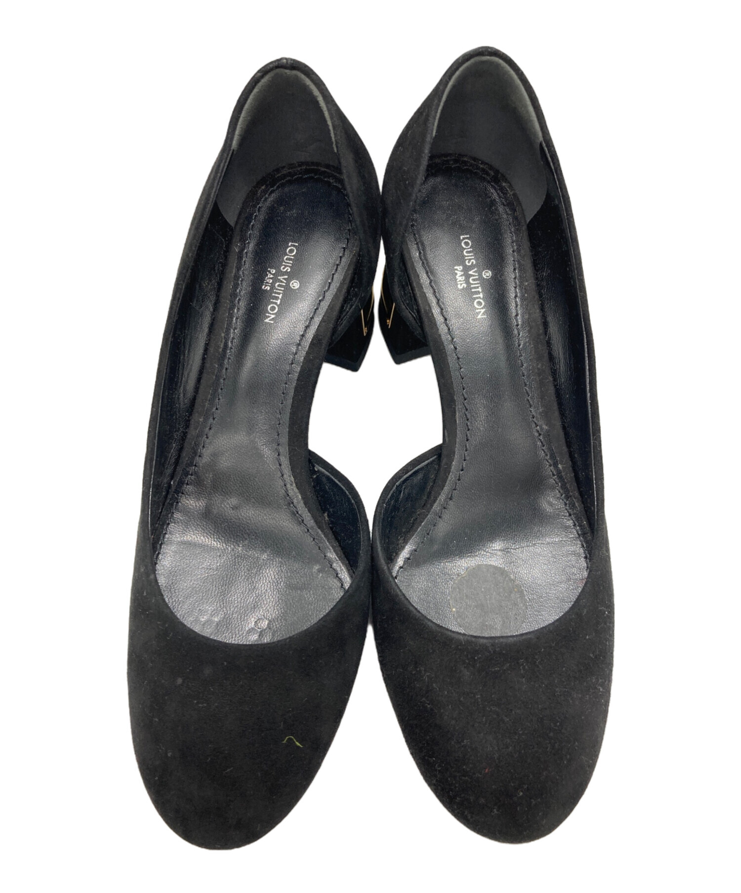 極美品 ルイヴィトン スエード プラットフォーム パンプス 35 黒 中古・古着通販】LOUIS VUITTON (ルイ ヴィトン) スウェードパンプス