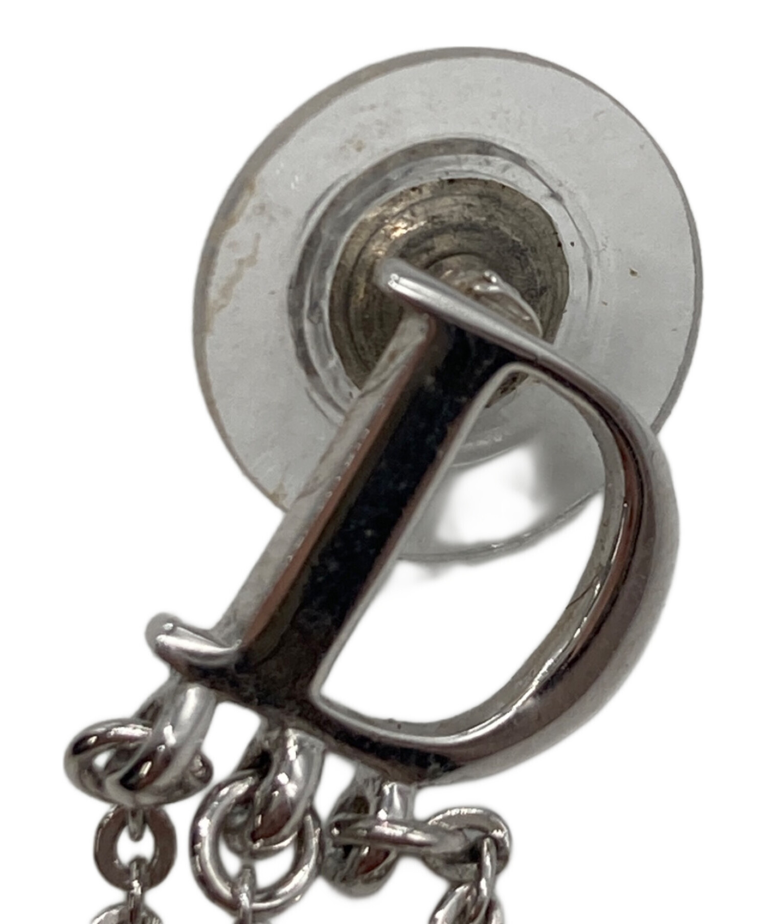 【新品未使用】Dior ロゴデザイン チェーンピアス　シルバー 中古・古着通販】Christian Dior (クリスチャン ディオール) スイング