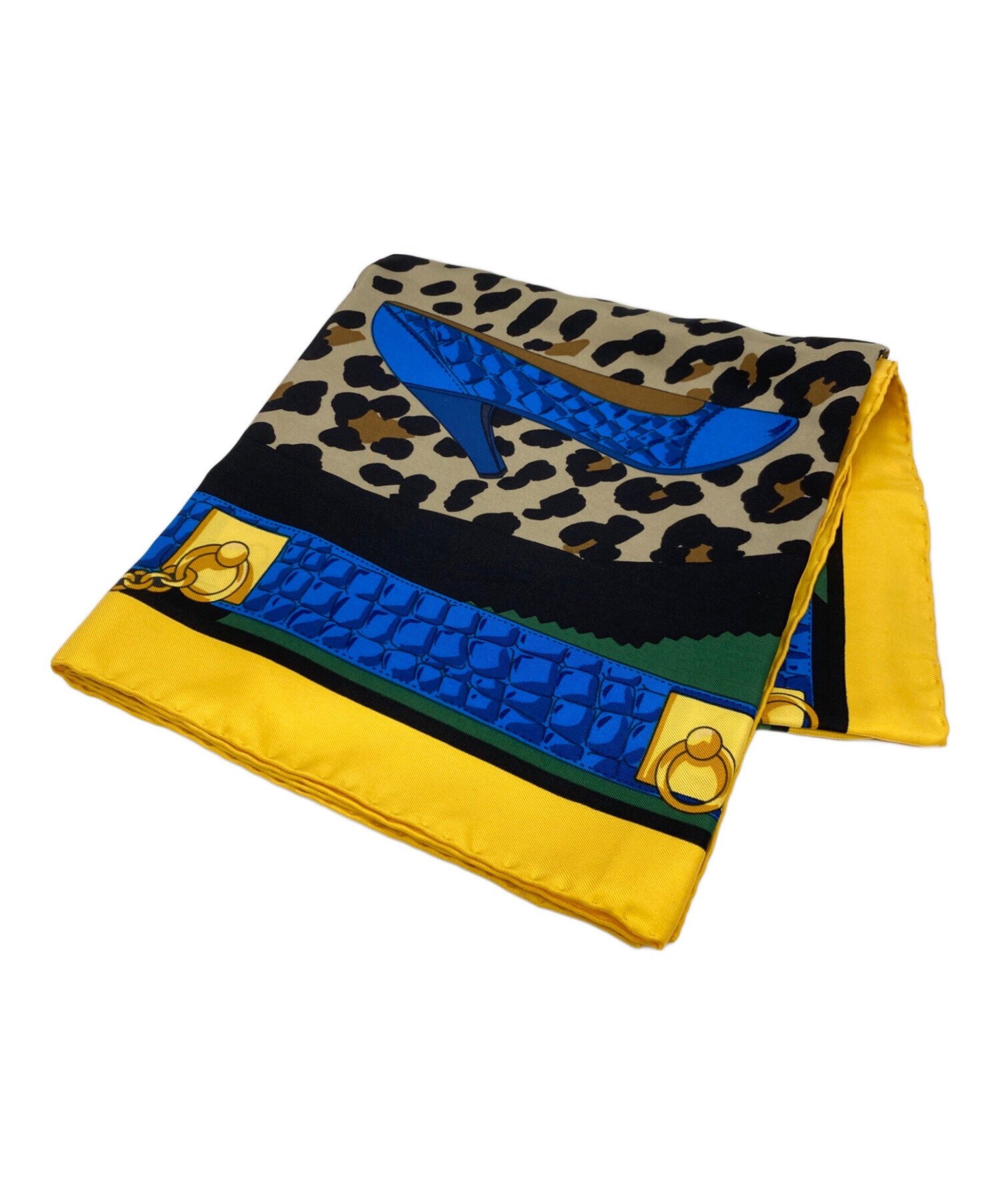 CELINE シルクスカーフ 約90cm x 90cm 大判セリーヌCELINE シルク