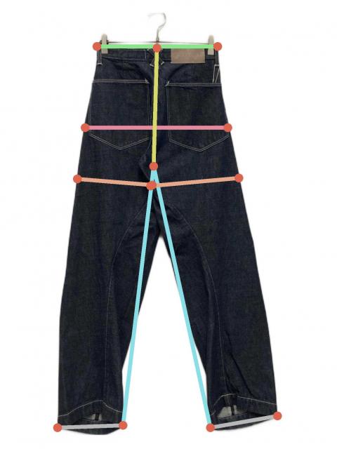中古・古着通販】KURO (クロ) THREE DIMENSIONAL CUTTING DENIM