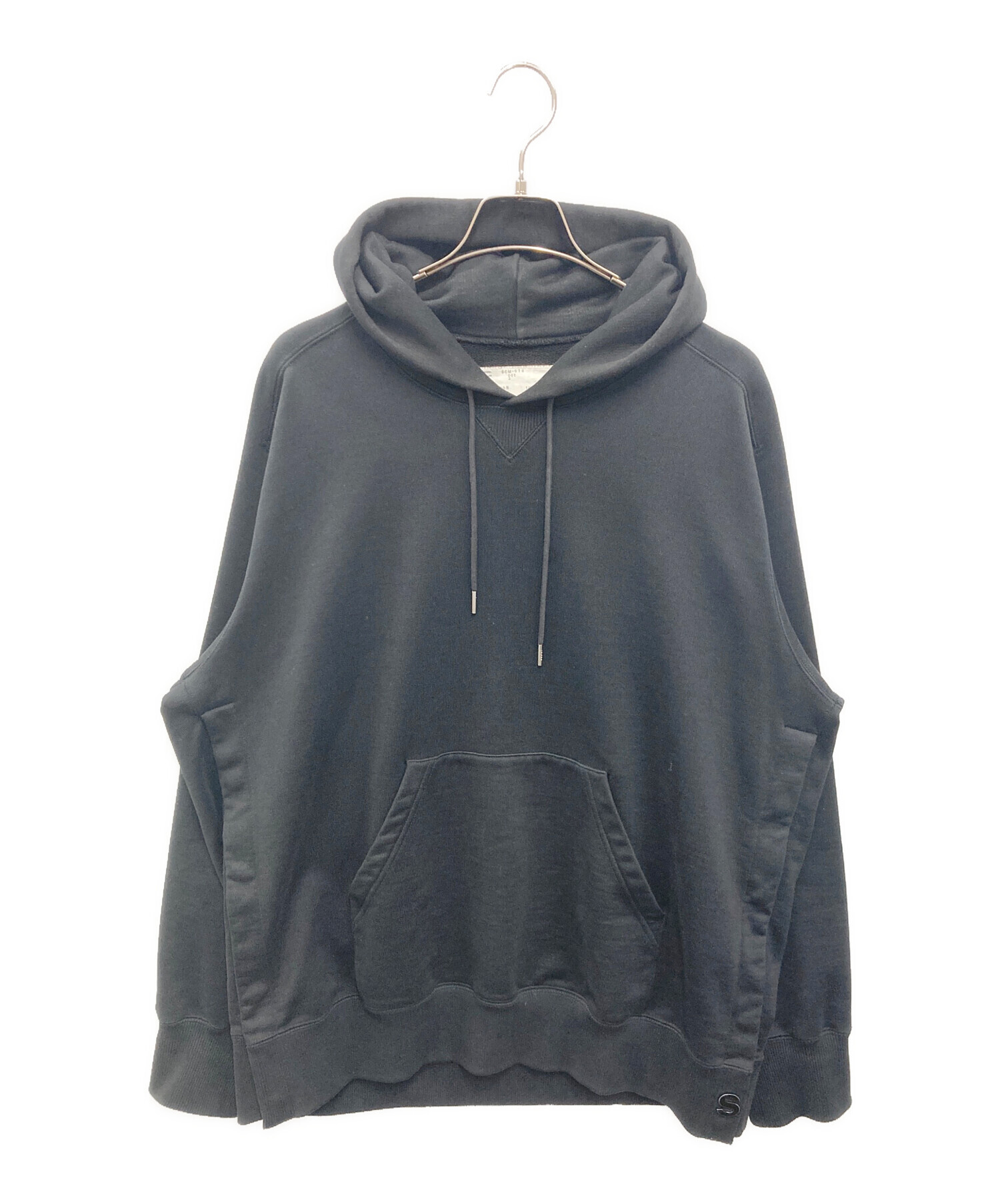 中古・古着通販】sacai (サカイ) S Sweat Jersey Hoodie ブラック 