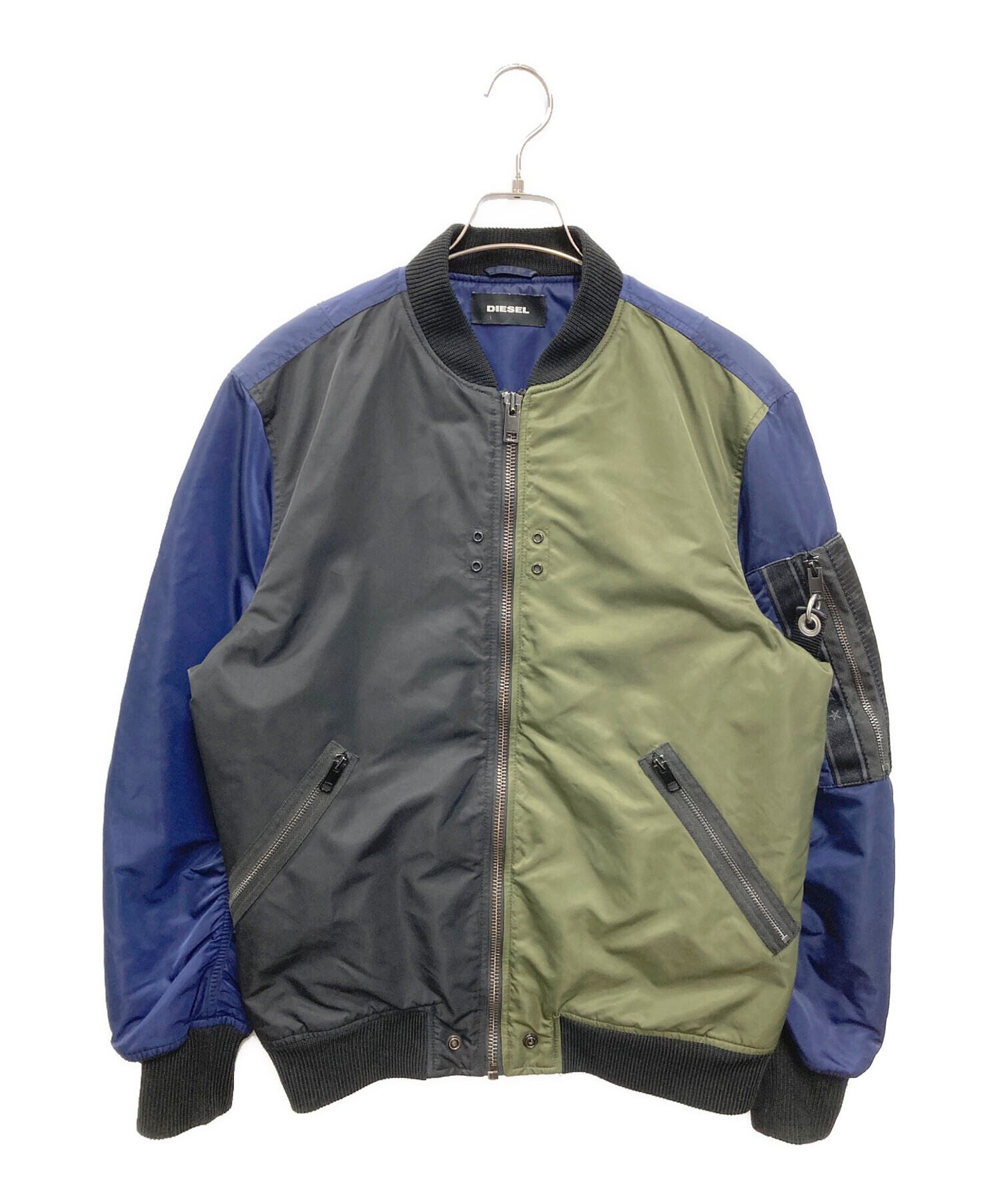 中古・古着通販】DIESEL (ディーゼル) カラーブロックMA-1ジャケット 
