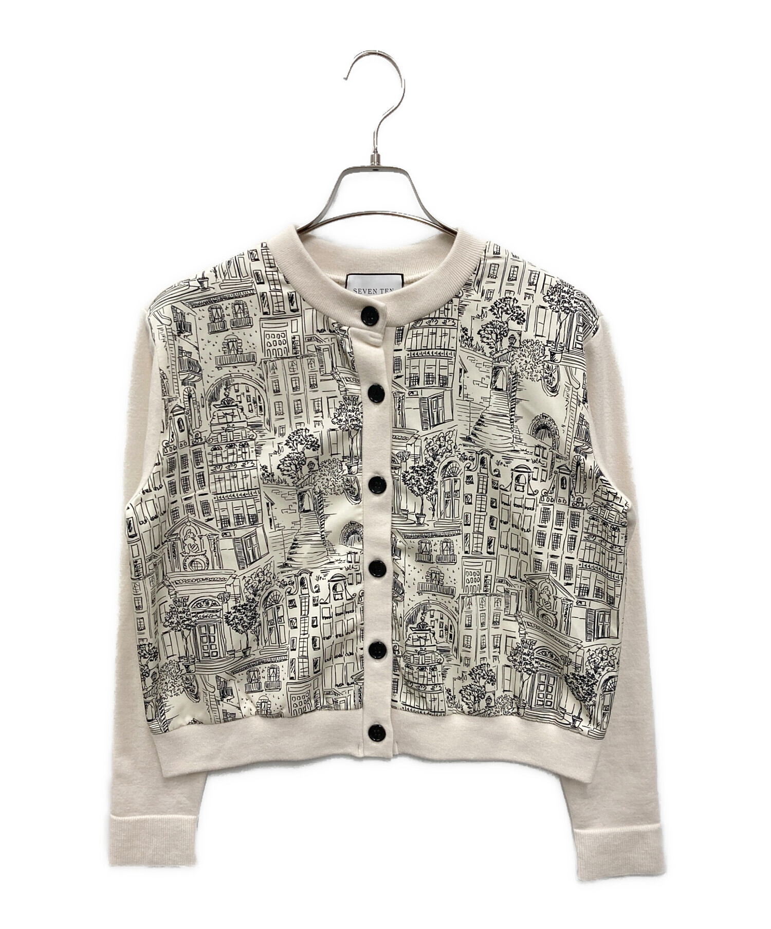 【ぺんぎん】SEVENTEN ホースカーディガン×ニットMサイズセット seven tenセブンテン カーディガン ホース 馬 刺繍 白 M セブンテン