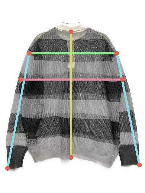 中古・古着通販】cygne (シーニュ) シースルーラガーシャツ グレー